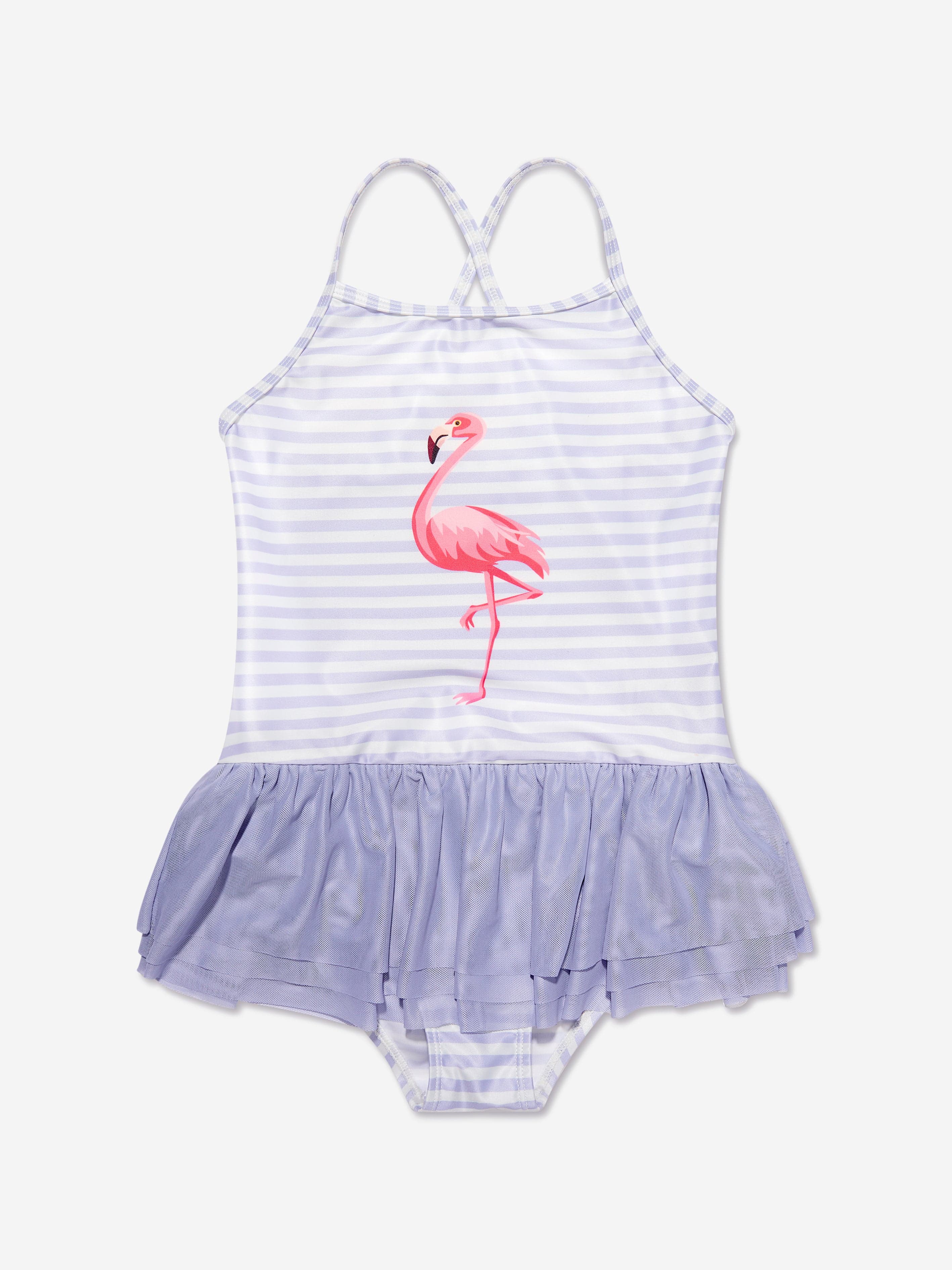 Soli Swim Girls Flamingo Swimsuit (UPF50+) in Purple