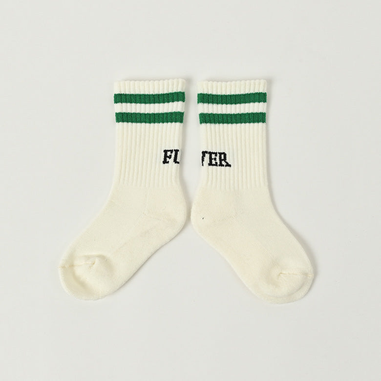 Boys & Girls Green Stripes Cotton Socks