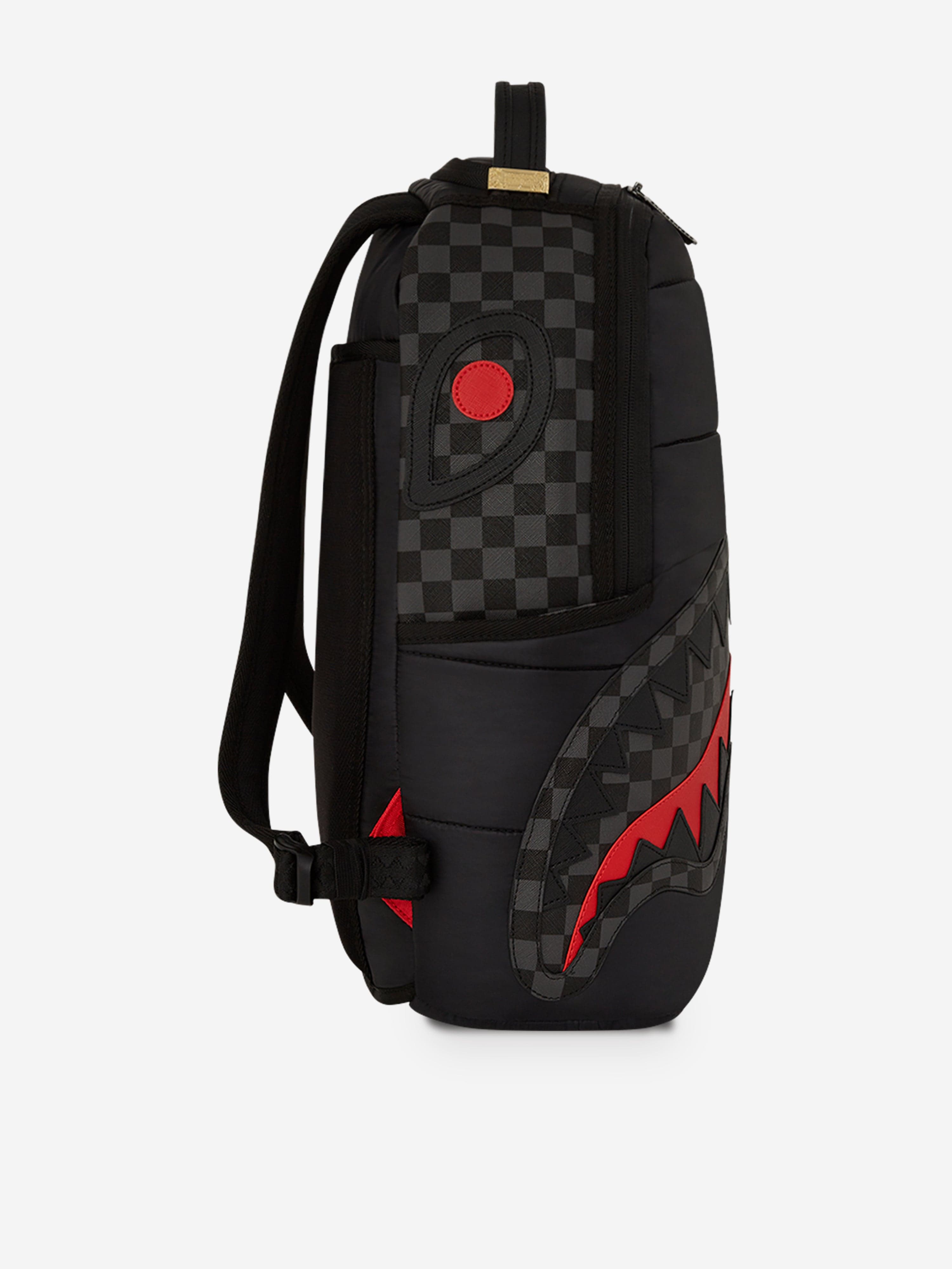 Sprayground Kids Puffer Check DLX Backpack in Black (45.72 cm)