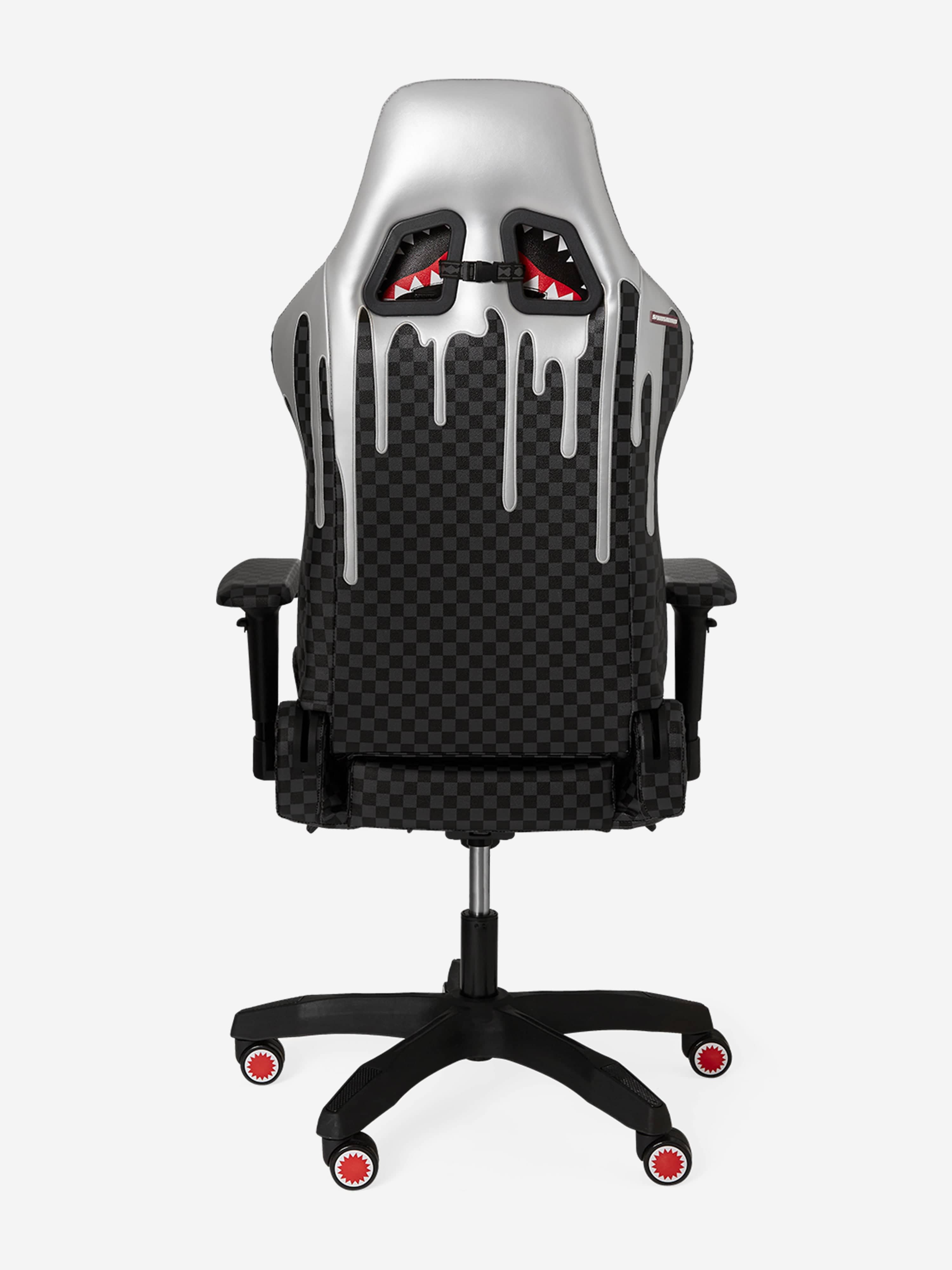 Sprayground Kids Platinum Drips Shark Chair in Black (H:132.5 cm W:71 cm)