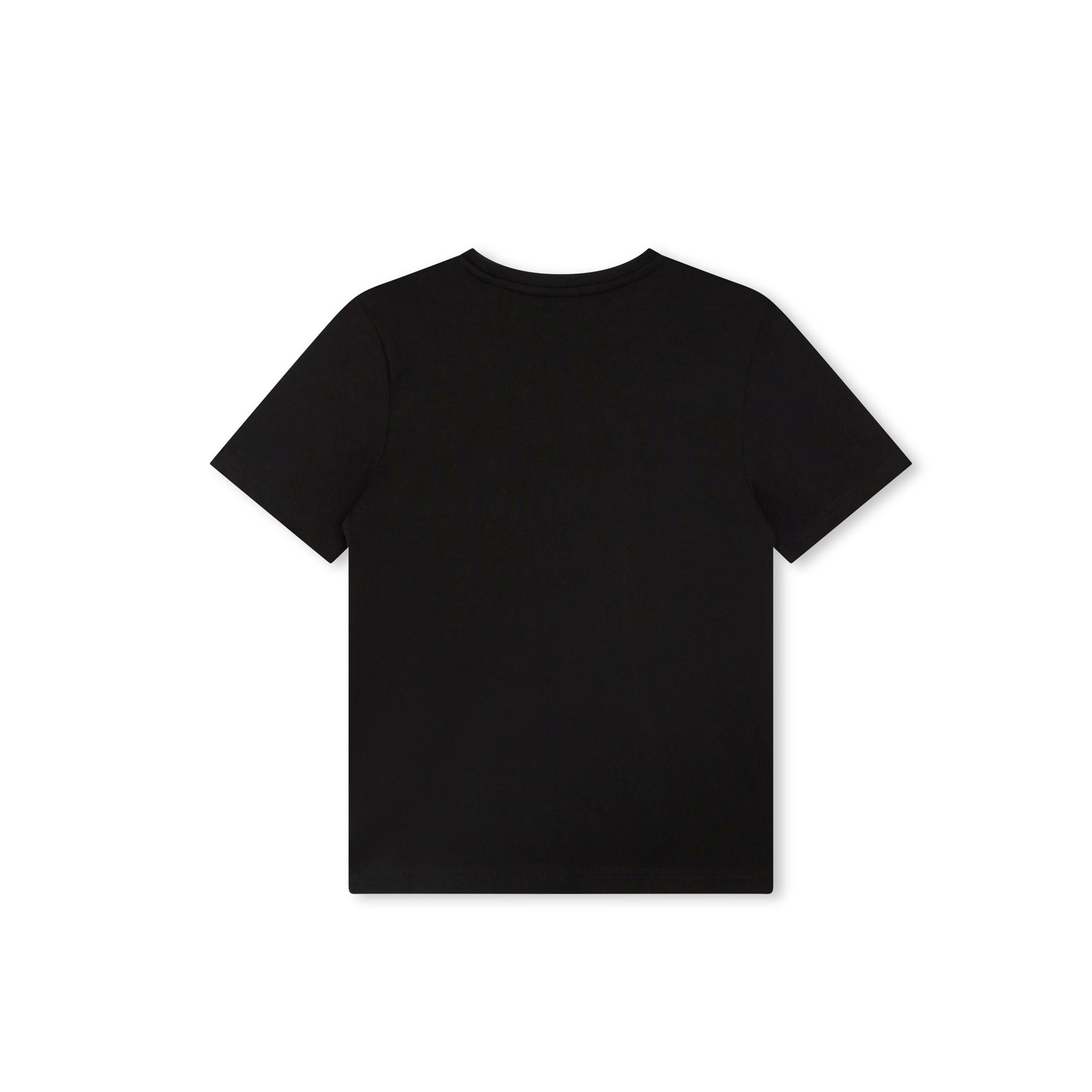 Boys Black Logo Cotton T-Shirt