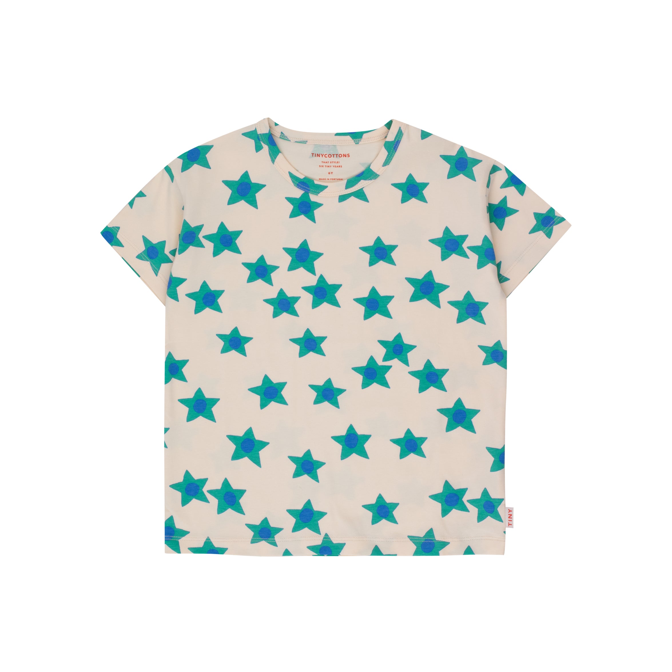 Boys & Girls White Star Cotton T-Shirt