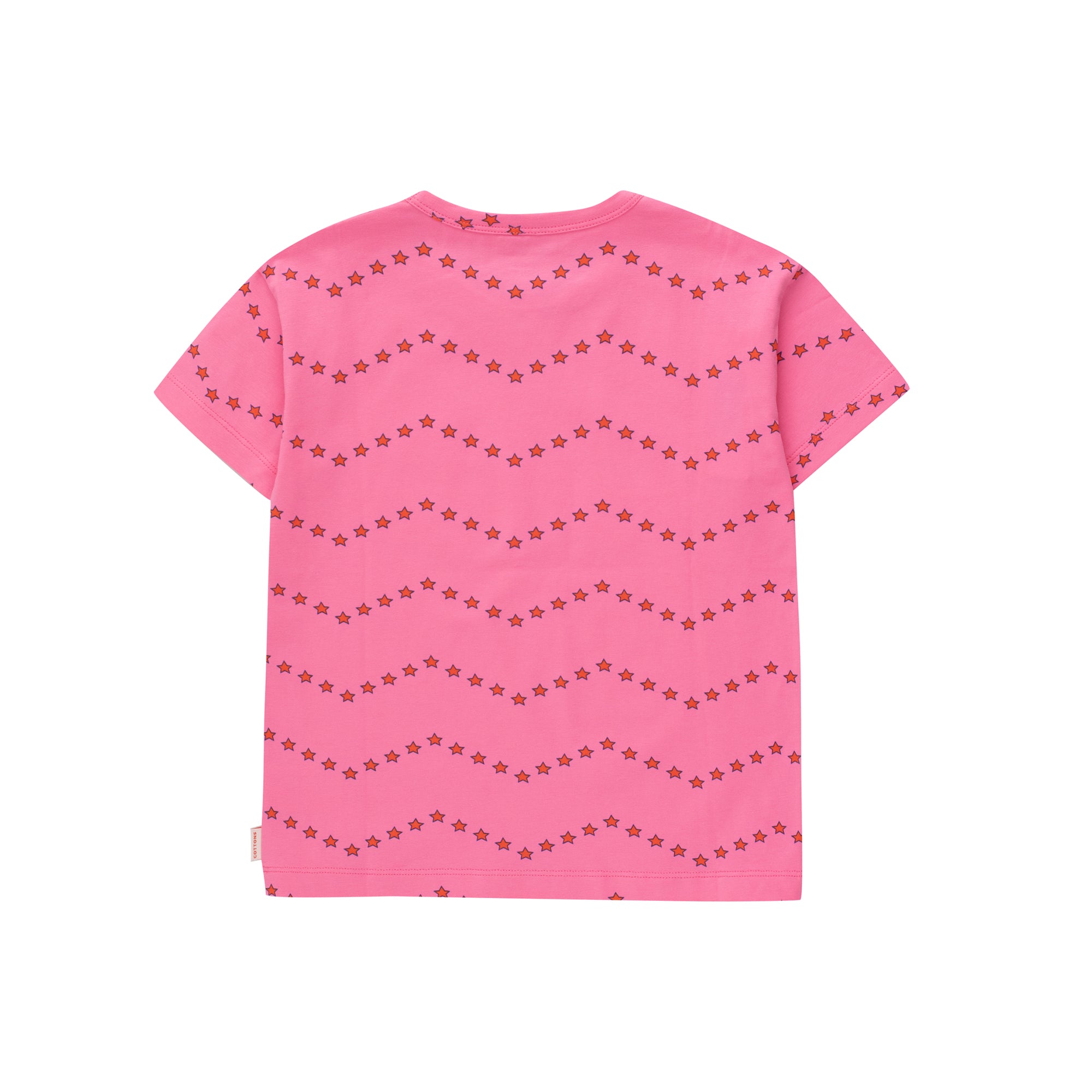 Girls Pink Star Cotton T-Shirt