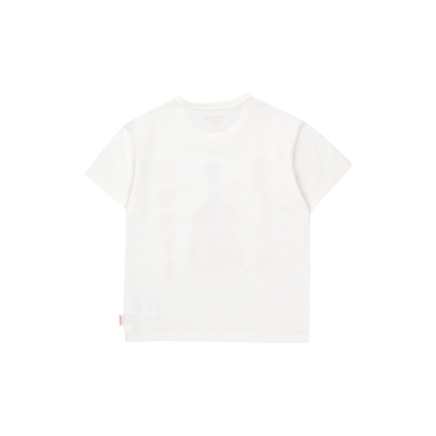 Boys & Girls White Printed Cotton T-Shirt