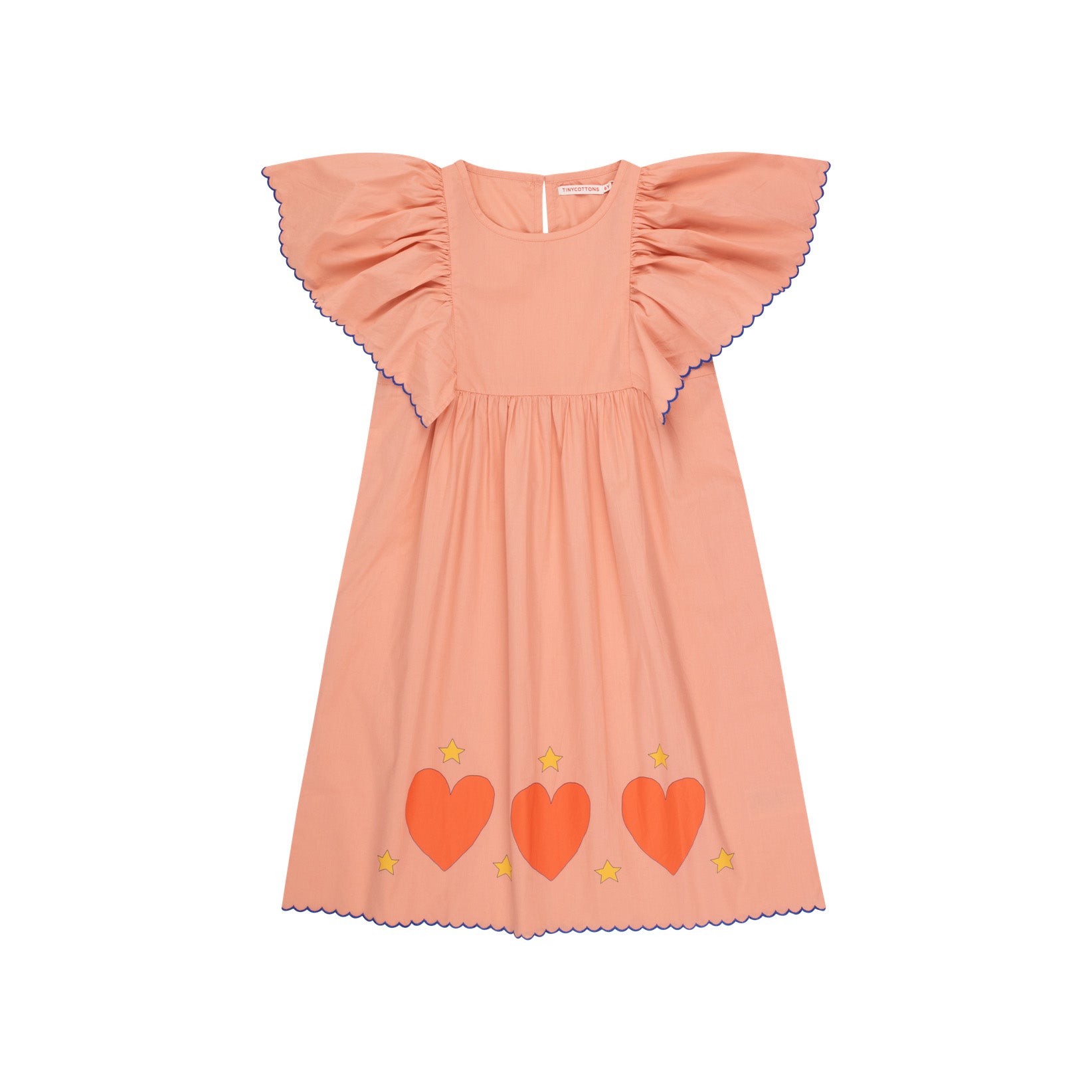Girls Apricot Cotton Dress