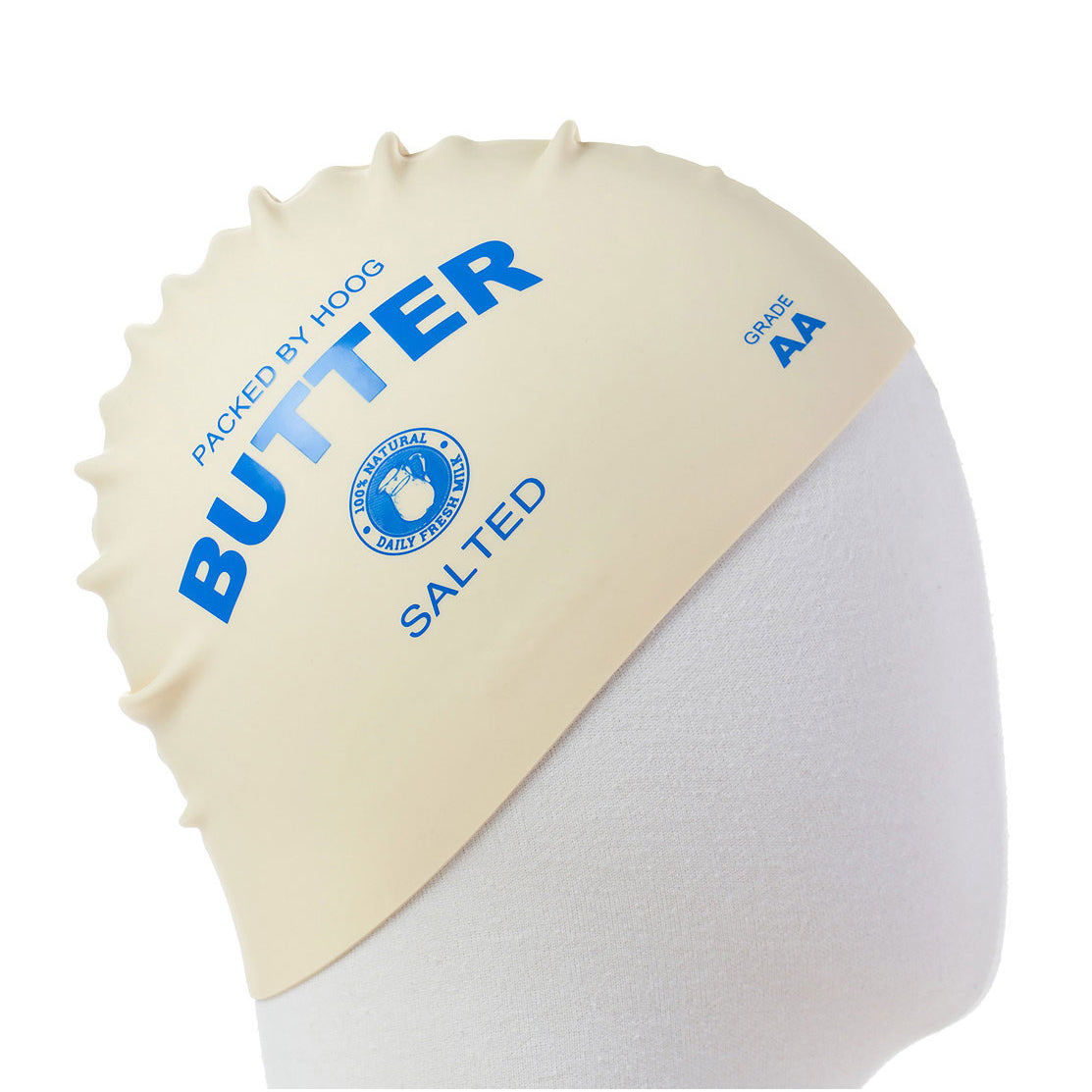 Adult Yellow Logo Silicone Swim Cap