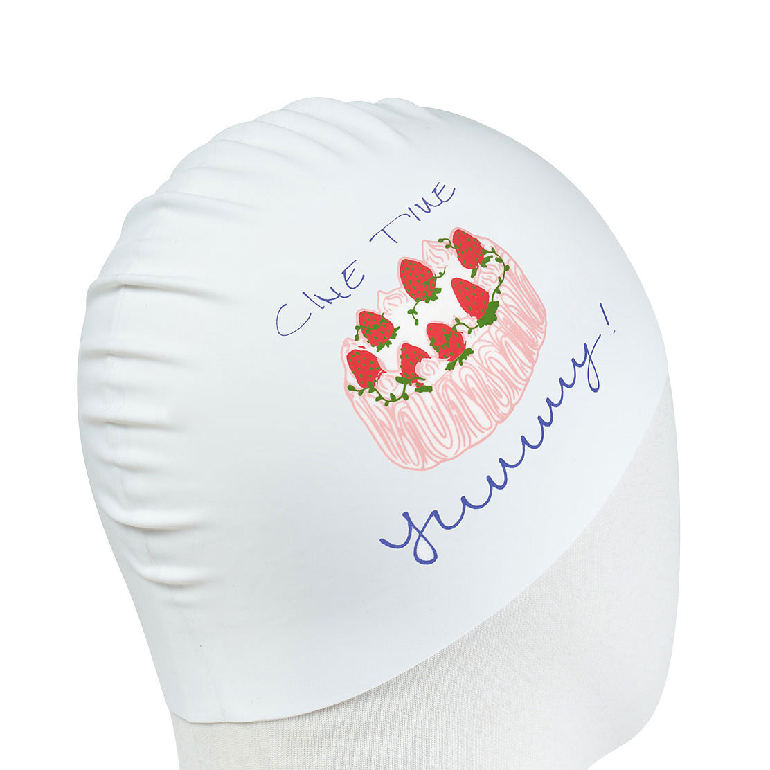 Adult White Cake Silicone Swim Cap