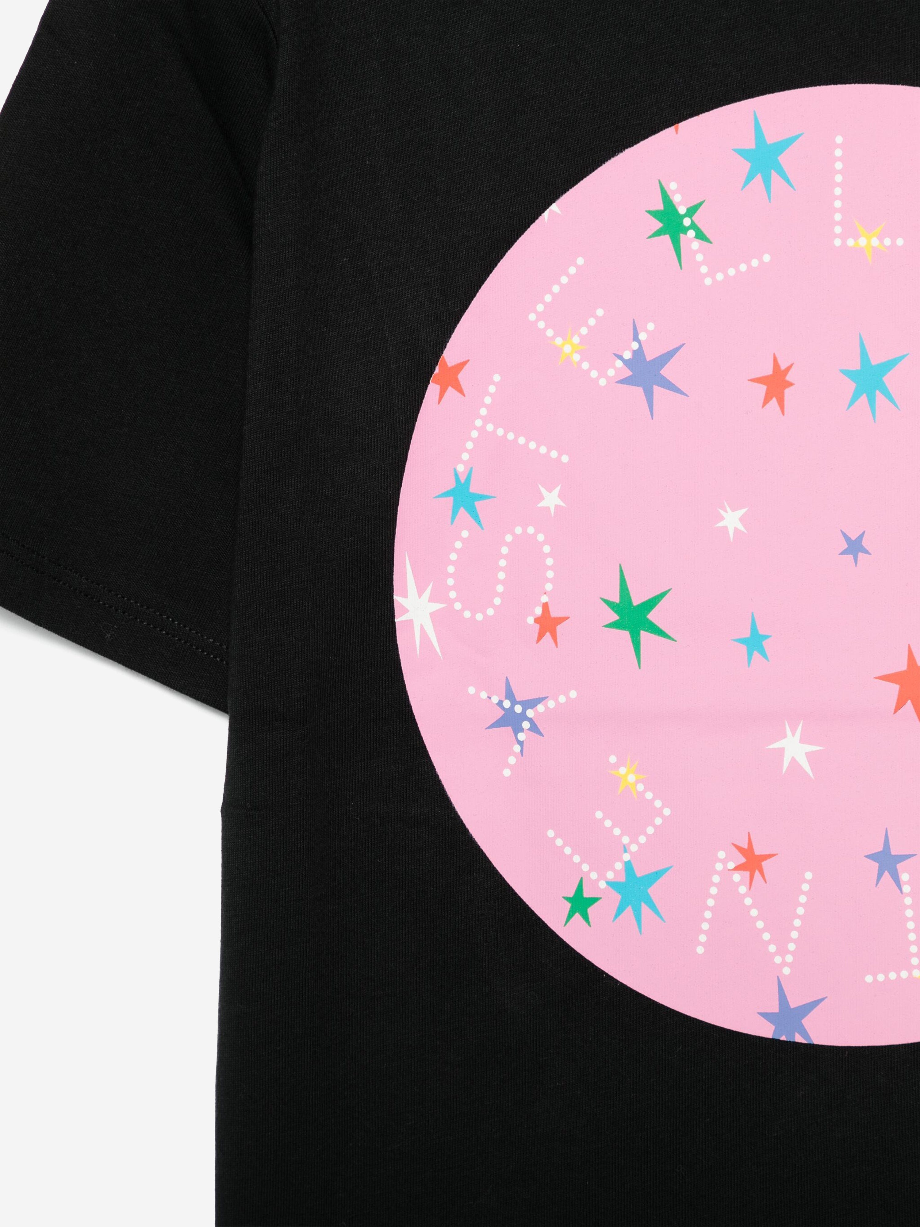 Stella McCartney Girls Logo Print T-Shirt in Black
