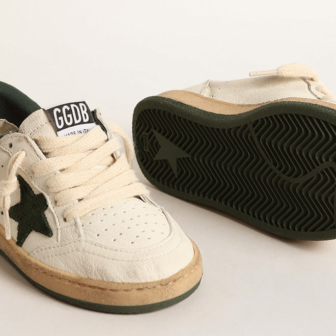 Boys & Girls Green "BALLSTAR" Star Shoes