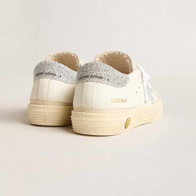 Boys & Girls White "MAY" Shoes