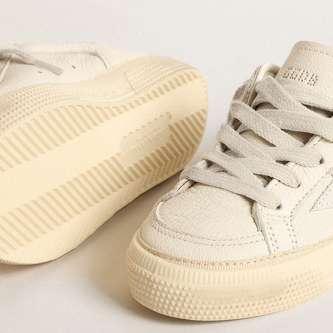 Boys & Girls White "MAY" Star Shoes