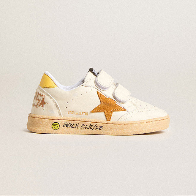 Boys & Girls White "BALL STAR" Shoes