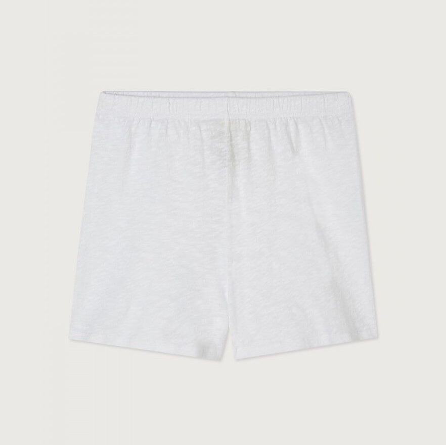 Women White Cotton Shorts