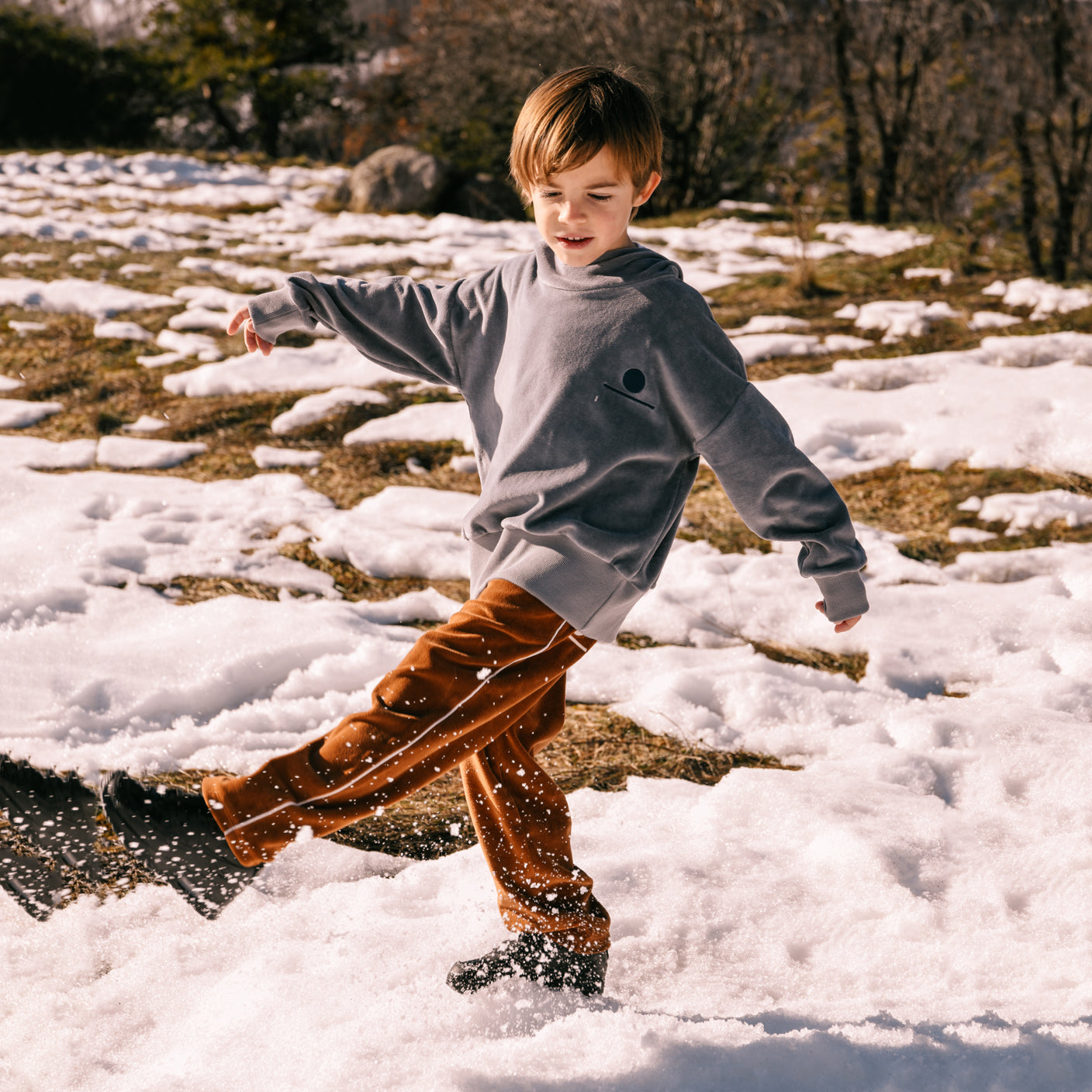 Boys & Girls Caramel Velvet Trousers