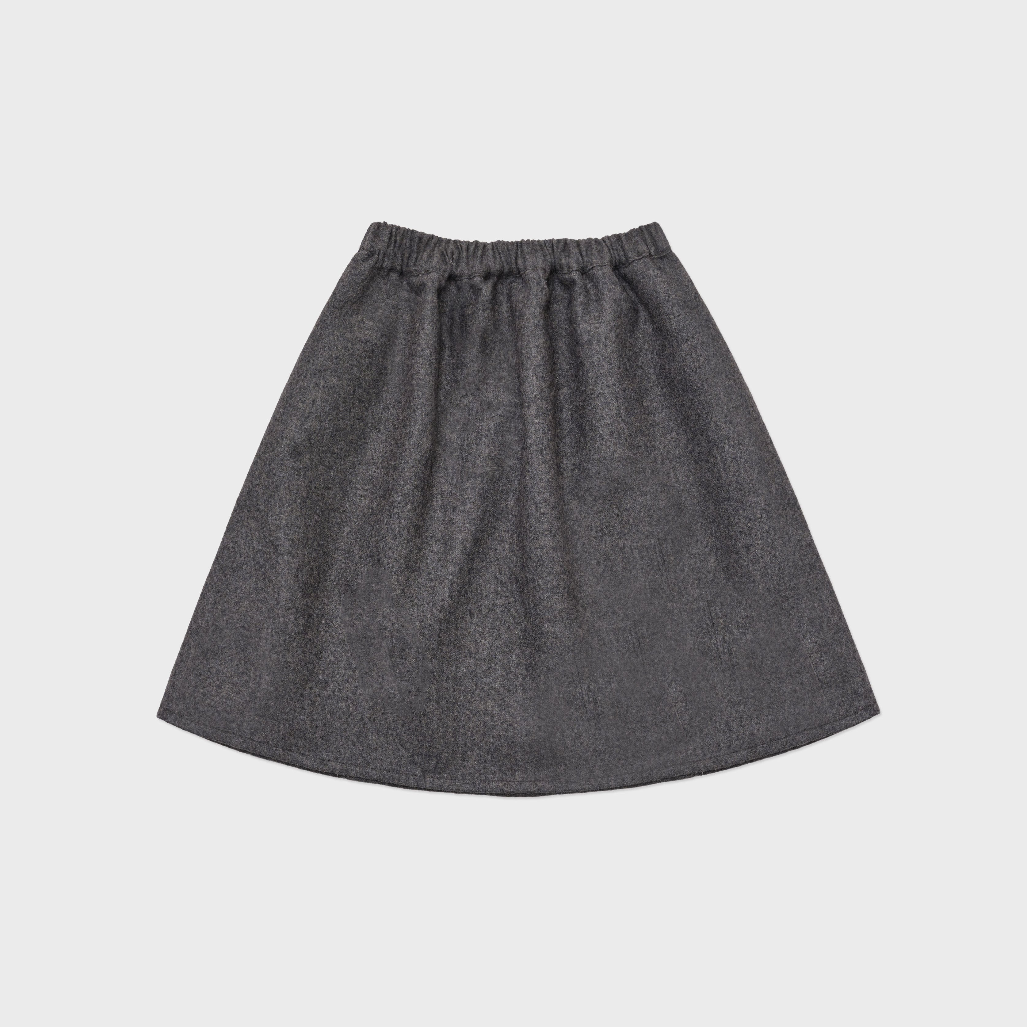 Girls Charcoal Wool Skirt