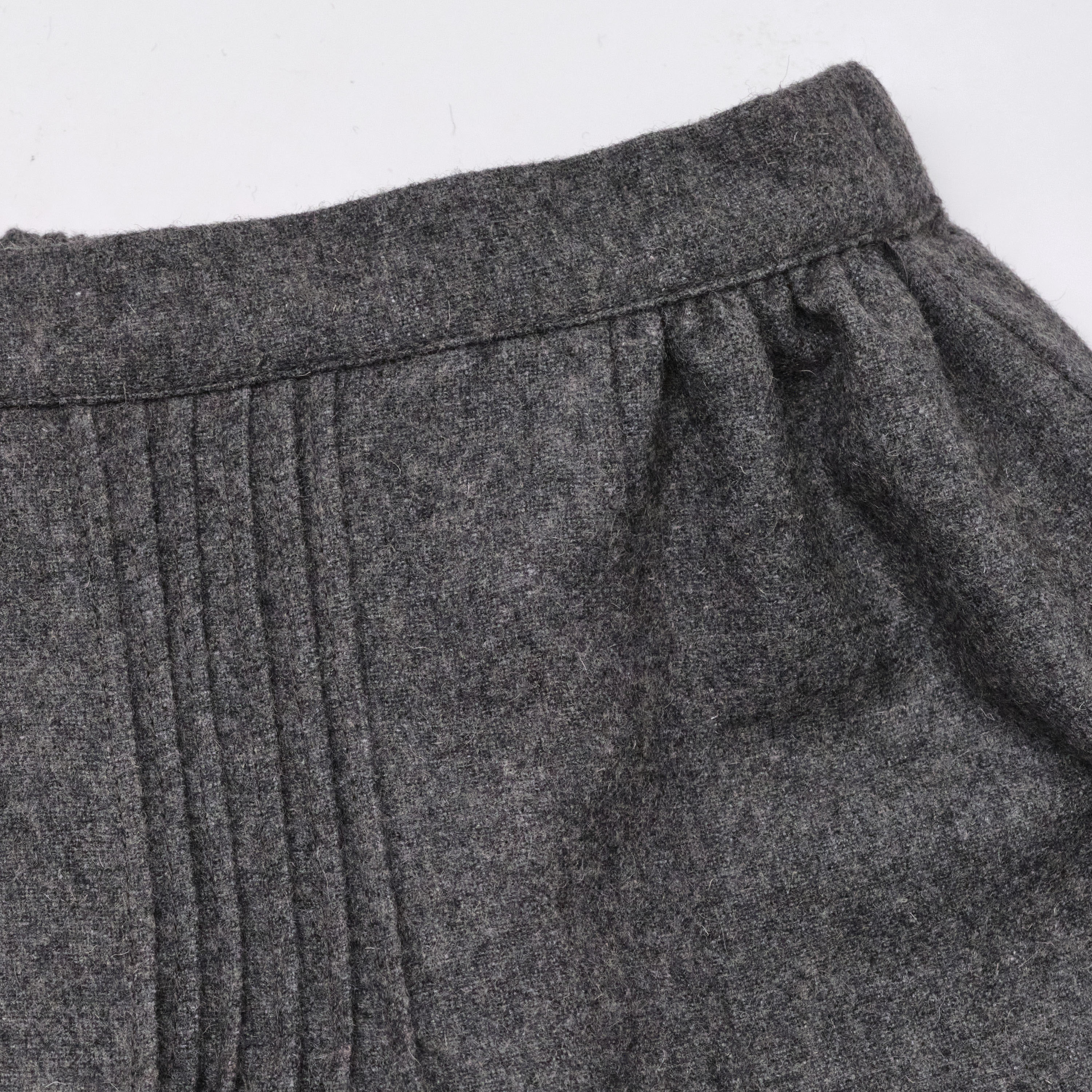 Girls Charcoal Wool Skirt