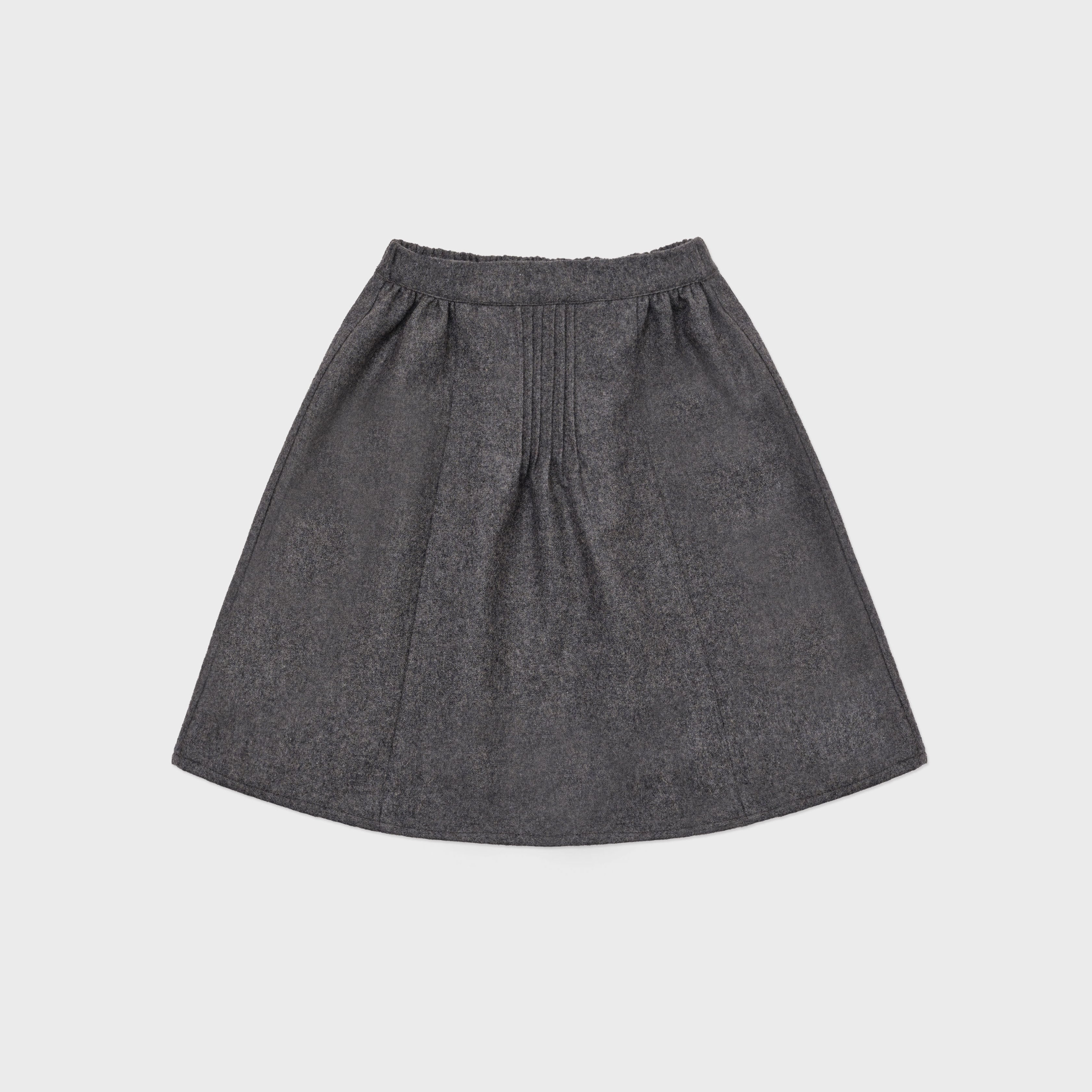 Girls Charcoal Wool Skirt