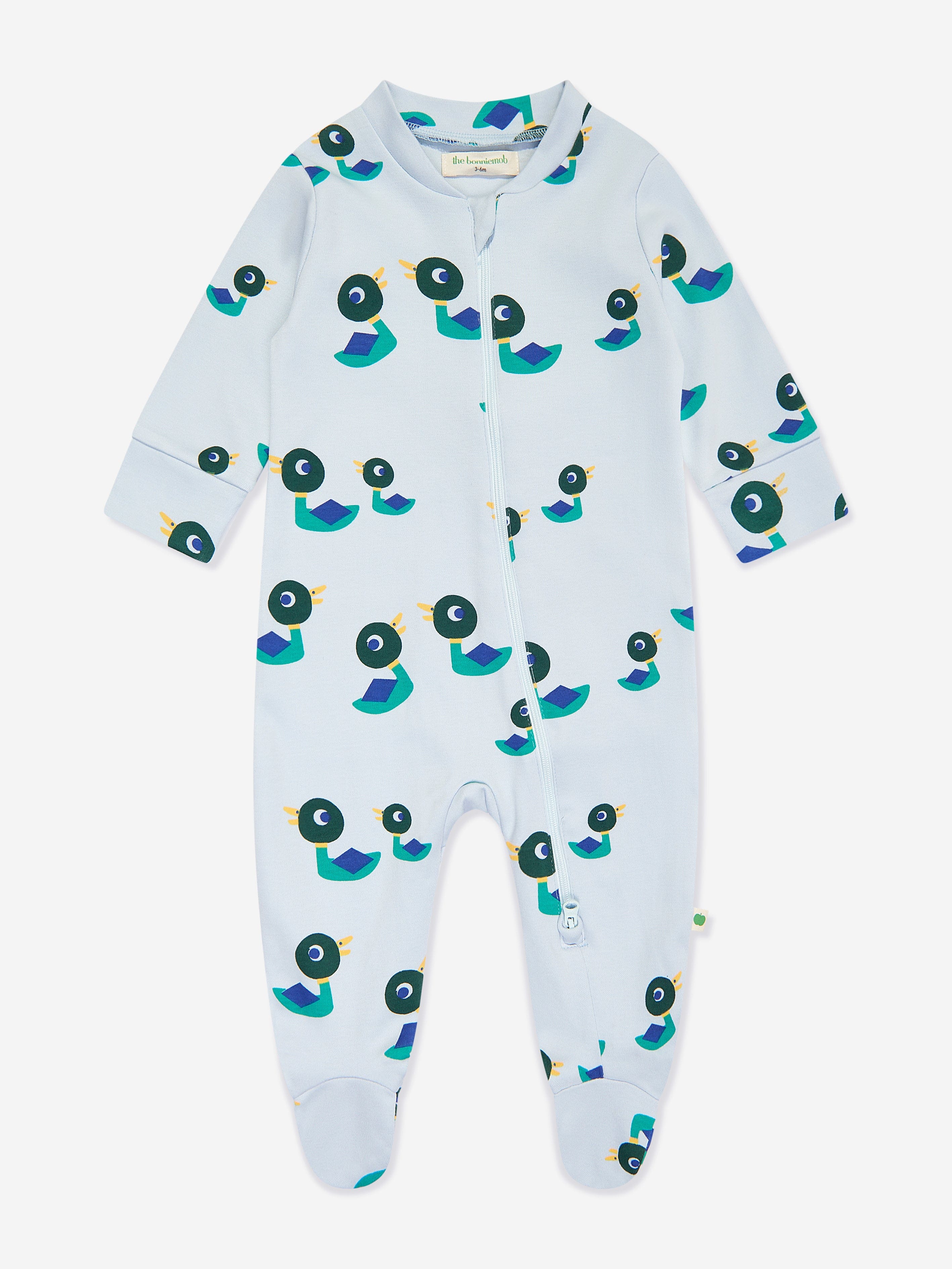 Baby Boys Ducks Babygrow and Hat Set in Blue