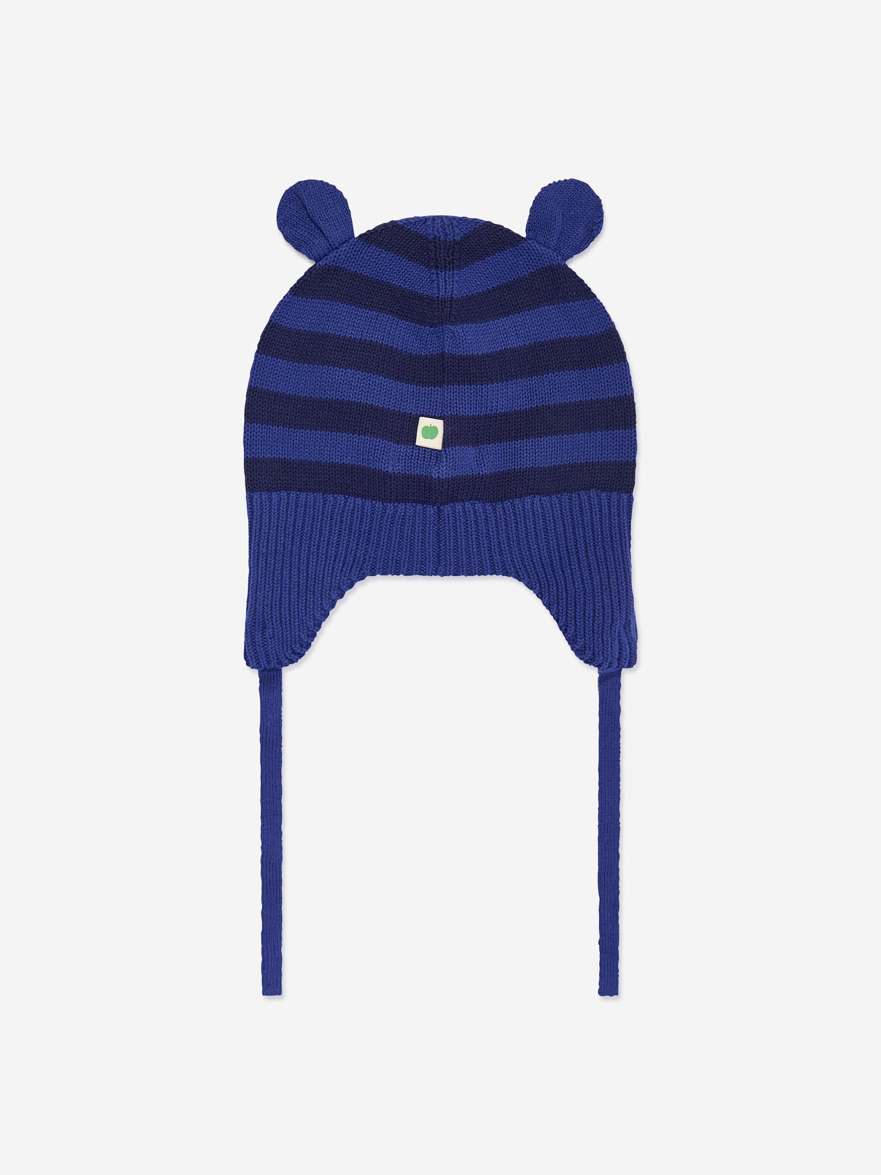 Baby Boys Damson Knit Hat With Ears in Blue