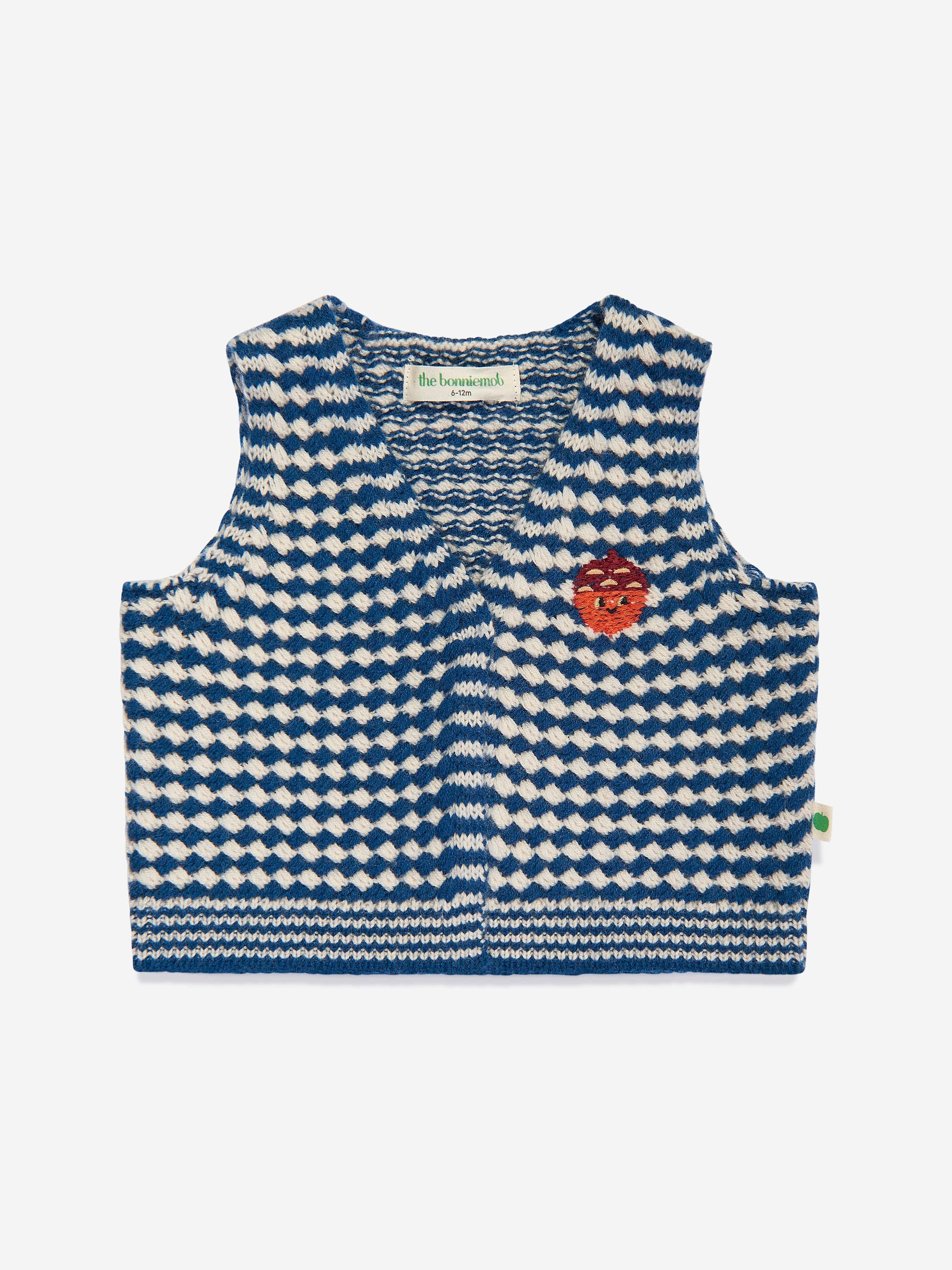 Boys Hawthorn Chunky Checker Waistcoat in Blue