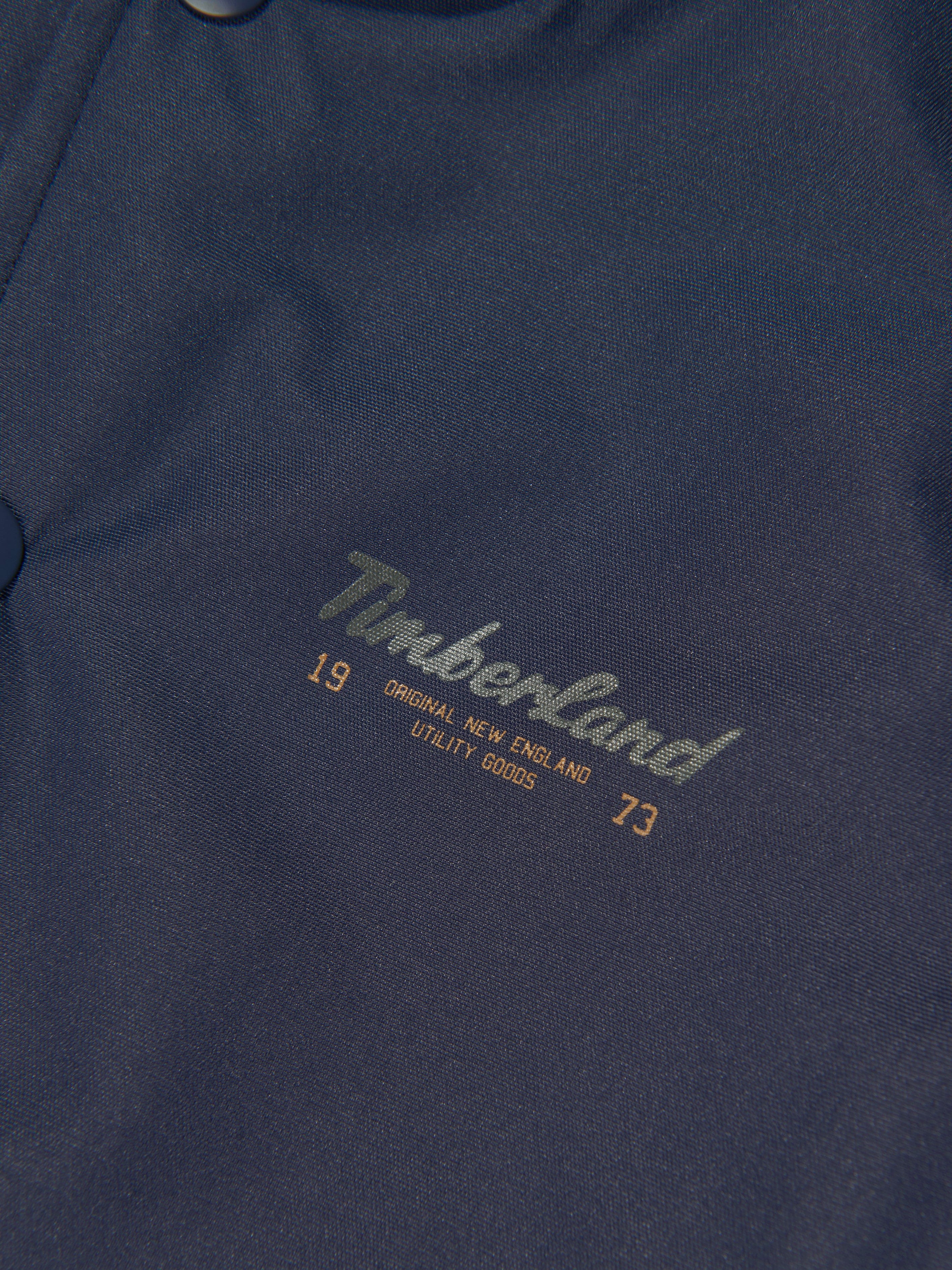 Timberland Boys Logo Bomber Jacket in Navy