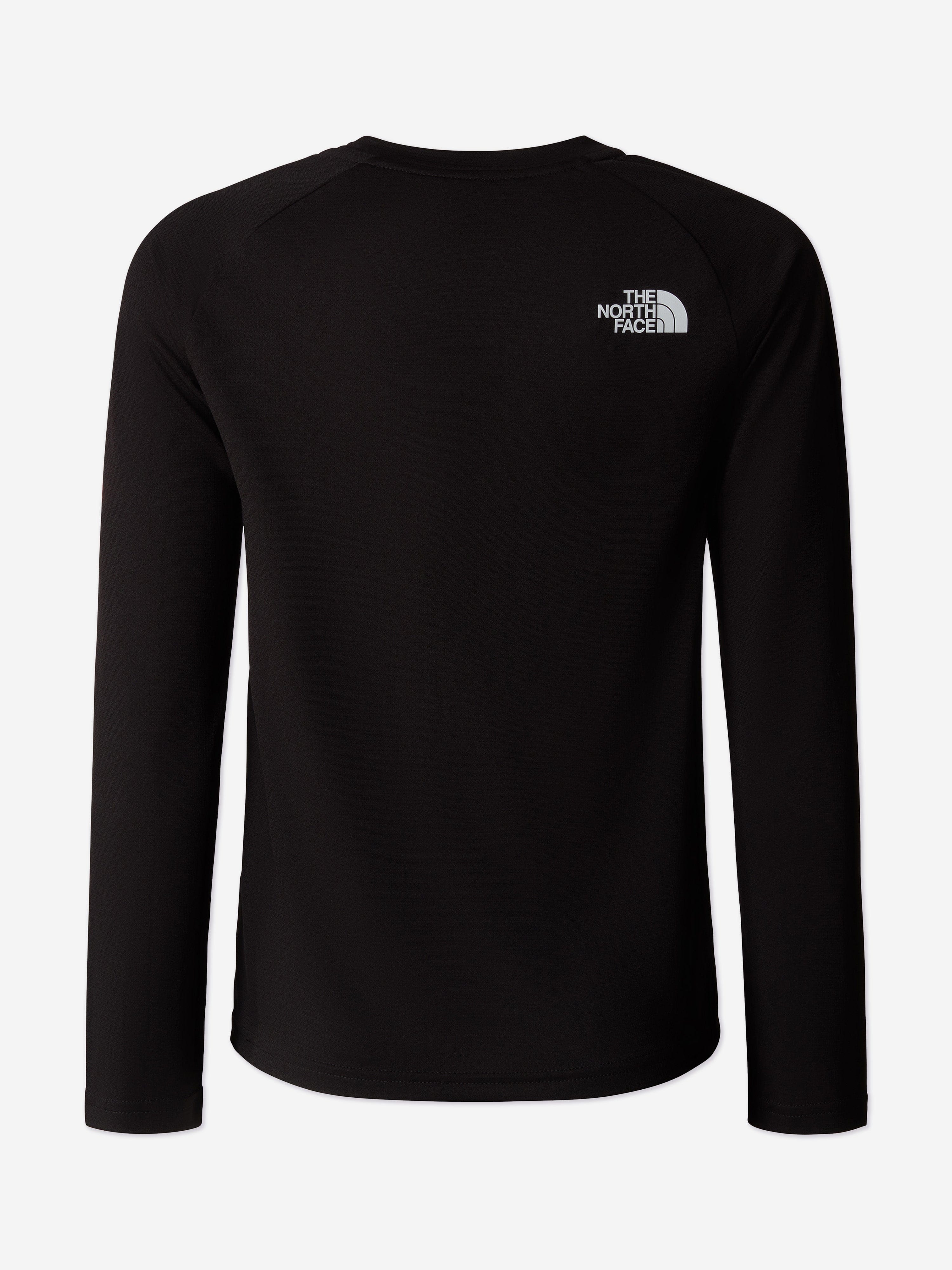 The North Face Kids Never Stop Long Sleeve T-Shirt in Black