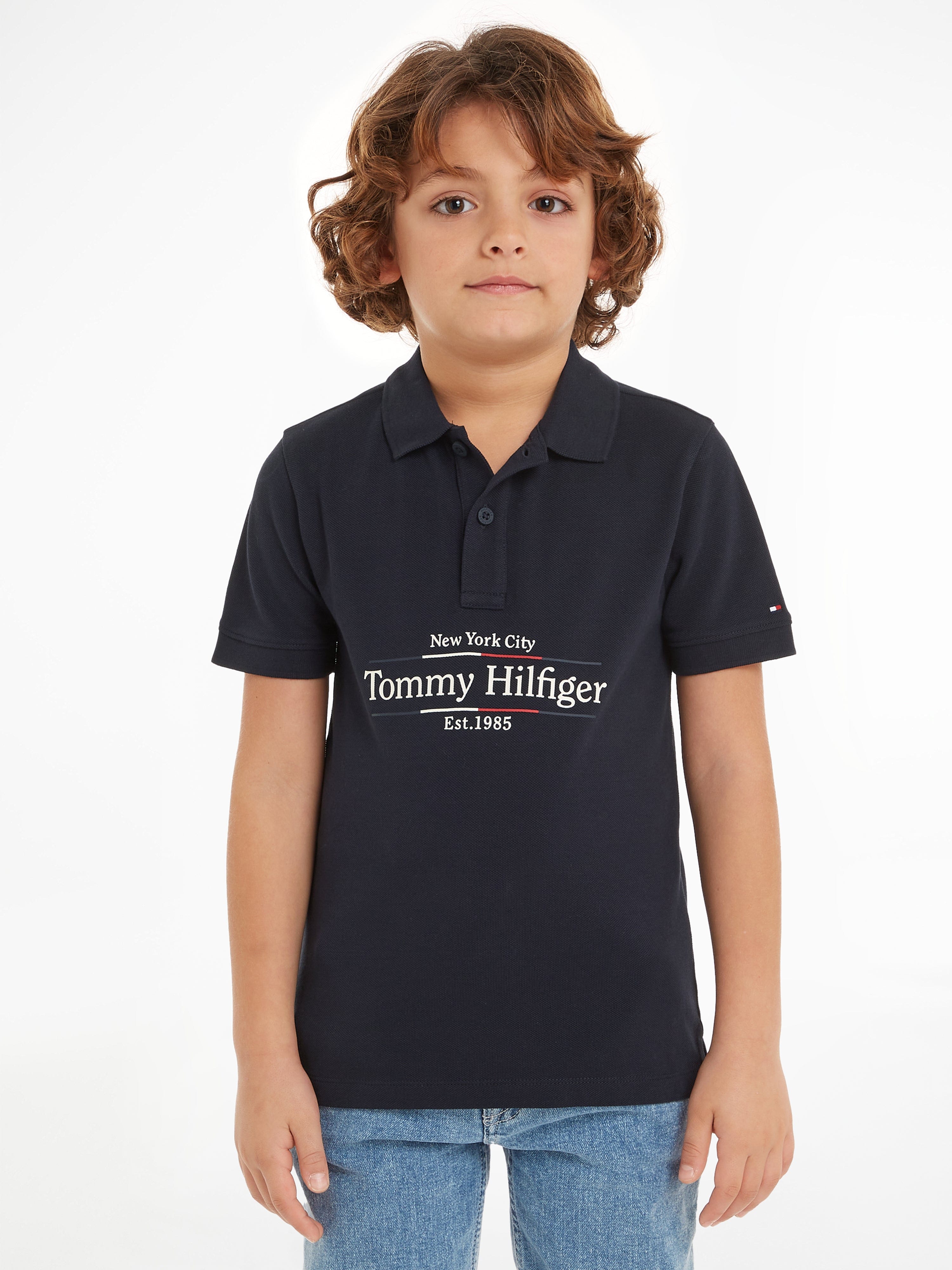 Boys Icon Regular Polo Shirt in Navy