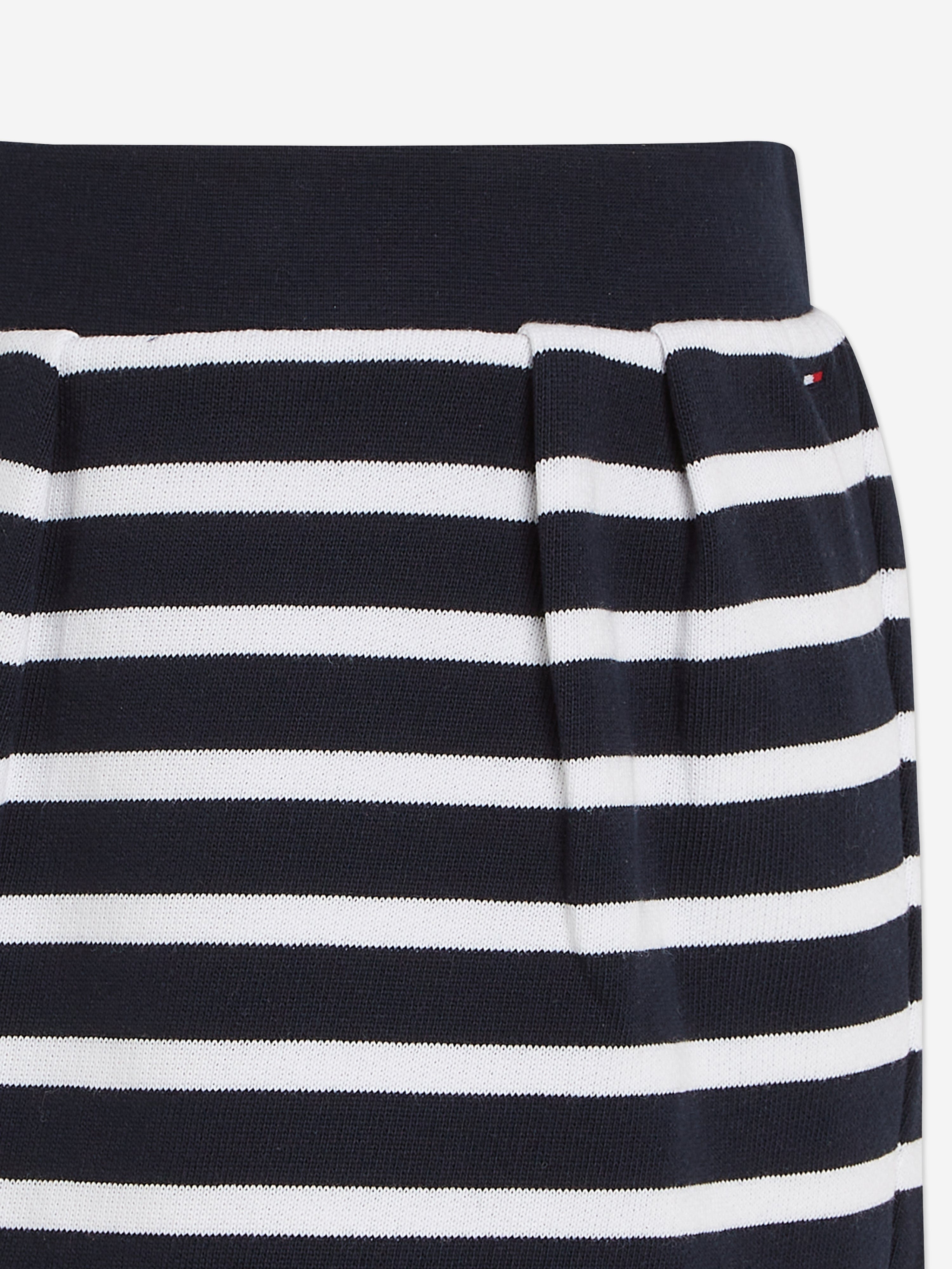 Tommy Hilfiger Girls Striped Skirt in Navy