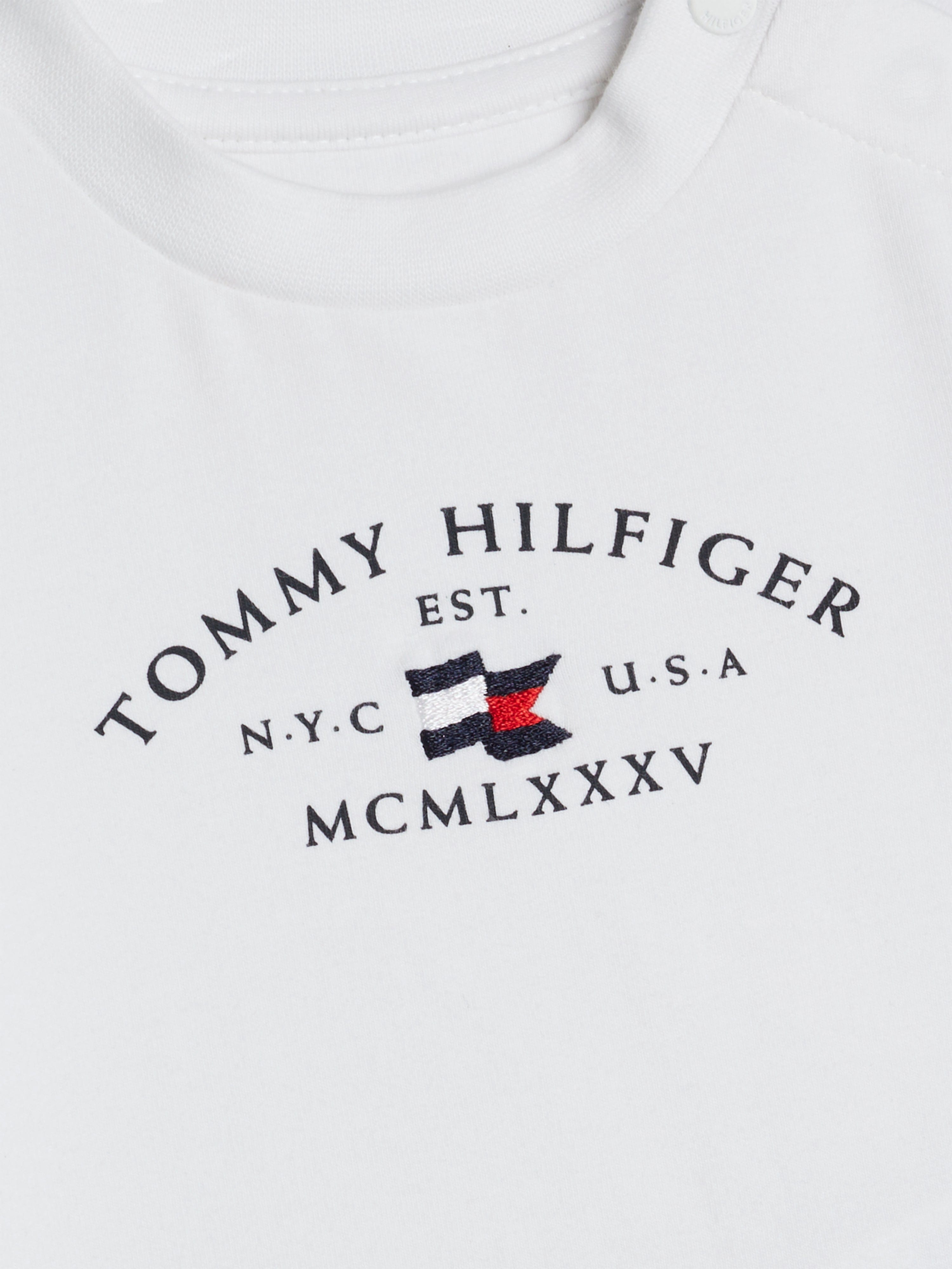 Tommy Hilfiger Baby Long Sleeve Essential T-Shirt in White
