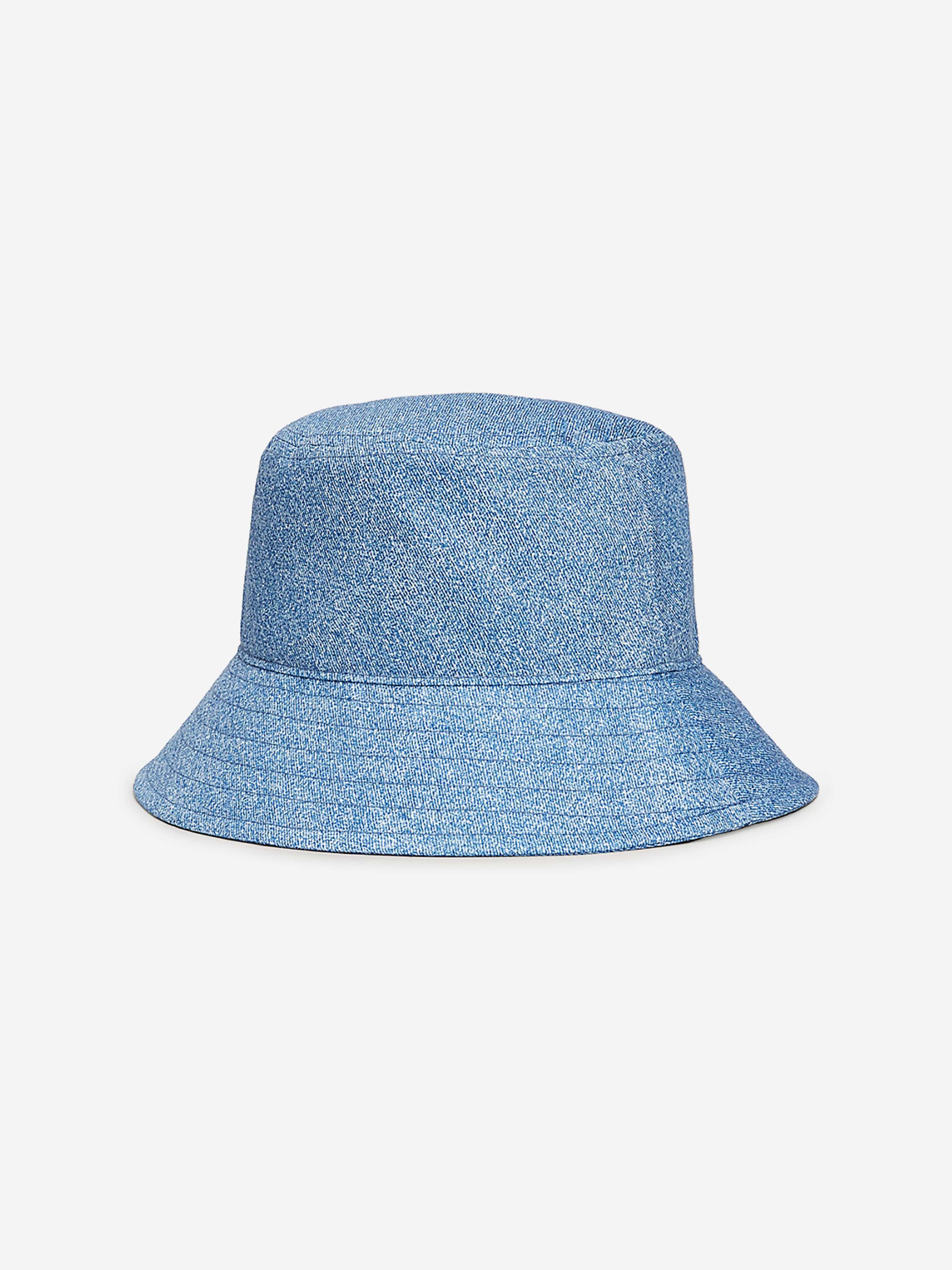 Tommy Hilfiger Kids Small Flag Denim Bucket Hat in Blue