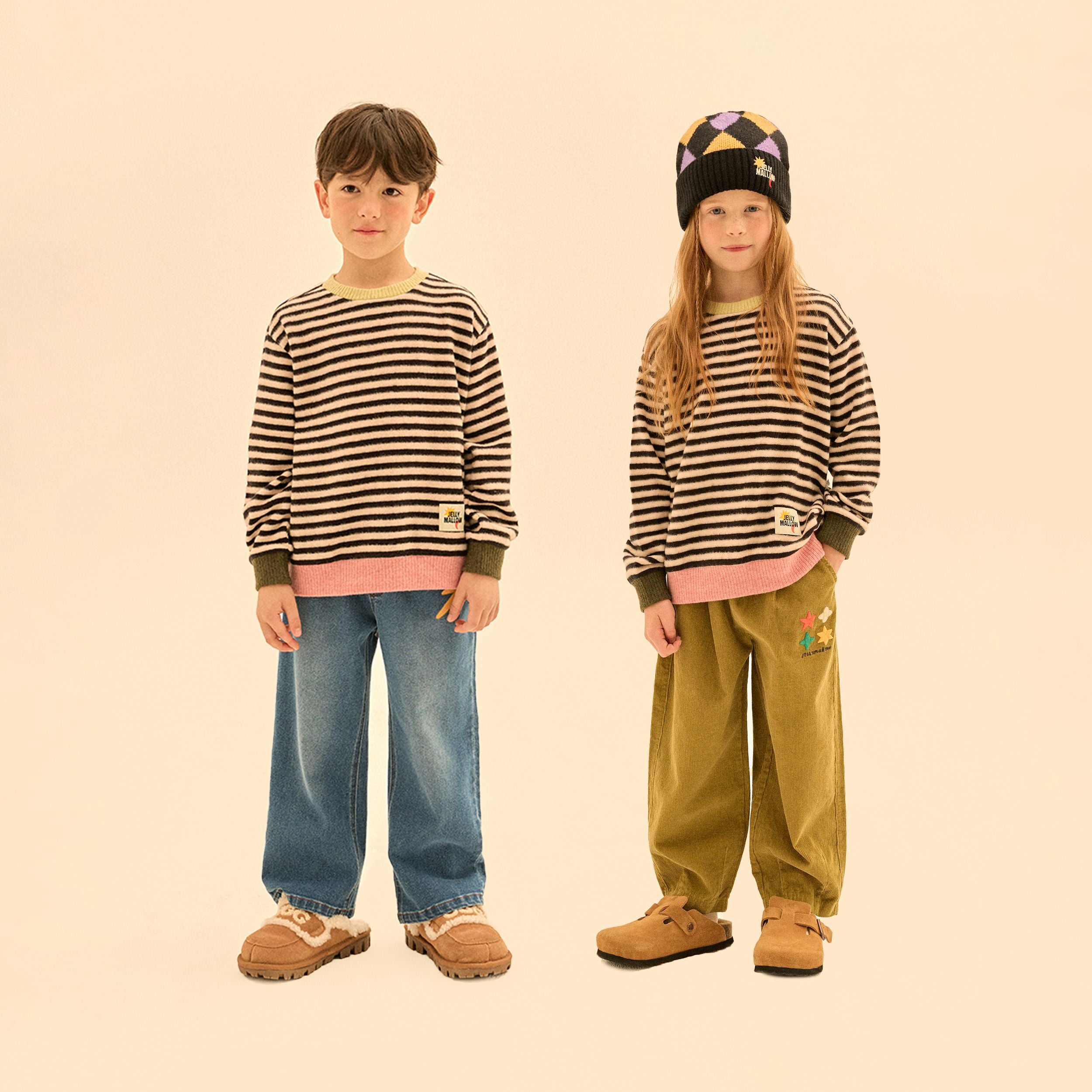 Boys & Girls Black Stripes Knit Sweater