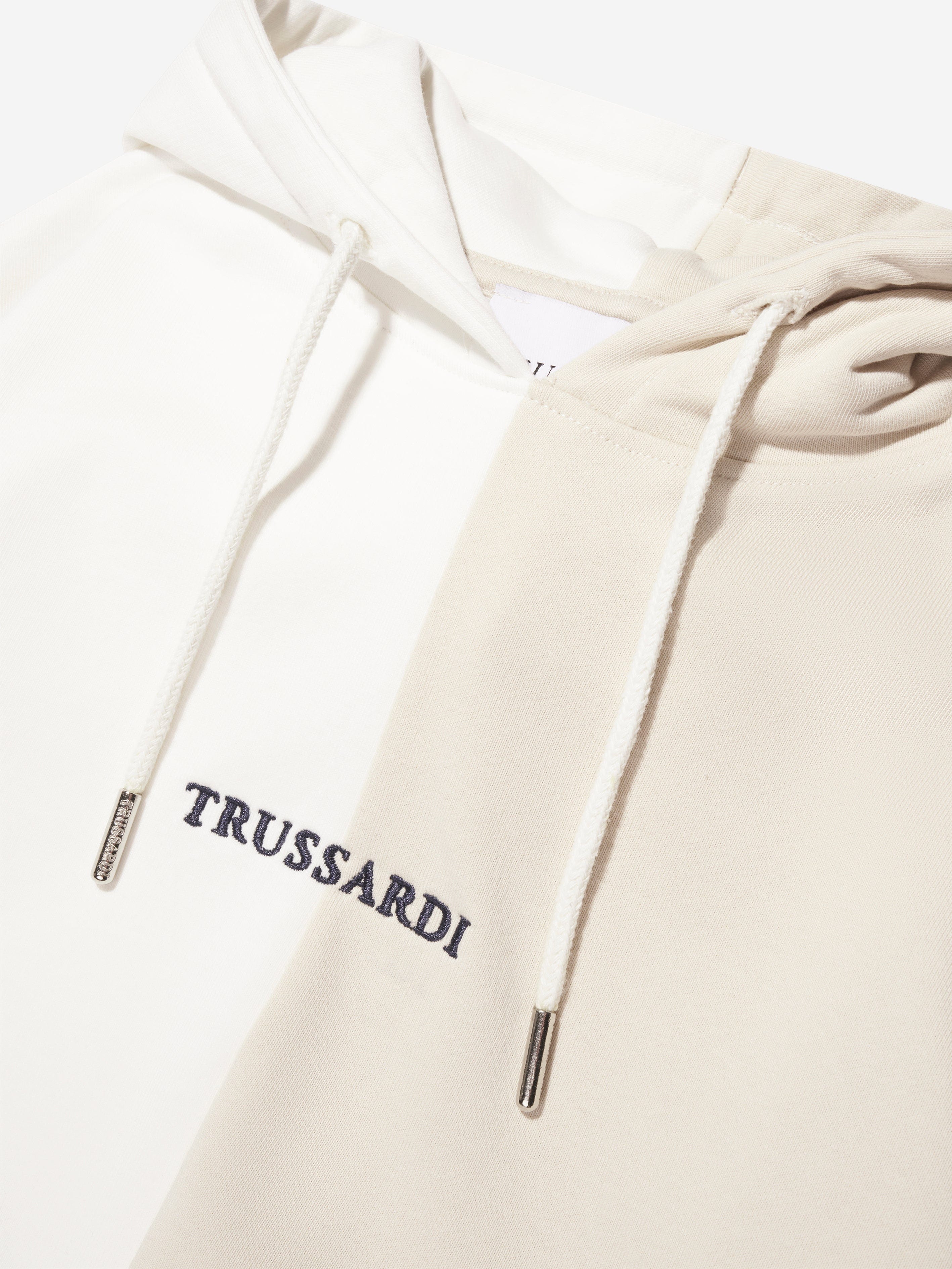 Trussardi Boys Ulak Hoodie in Ivory