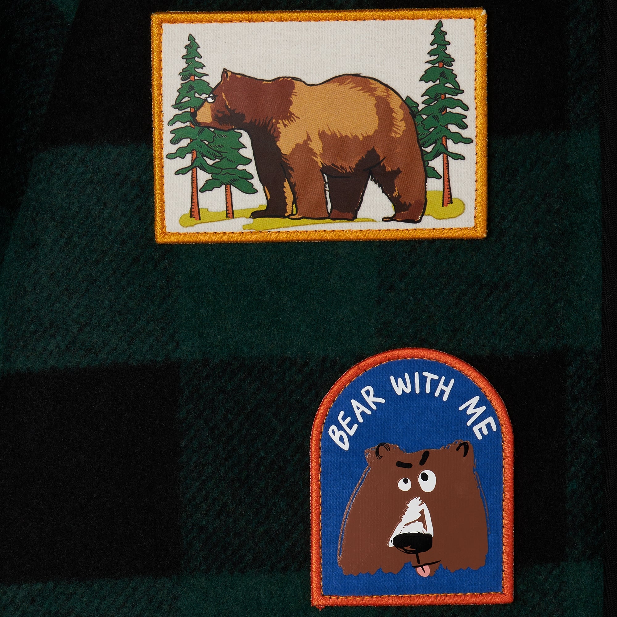 Boys & Girls Green Check Coat