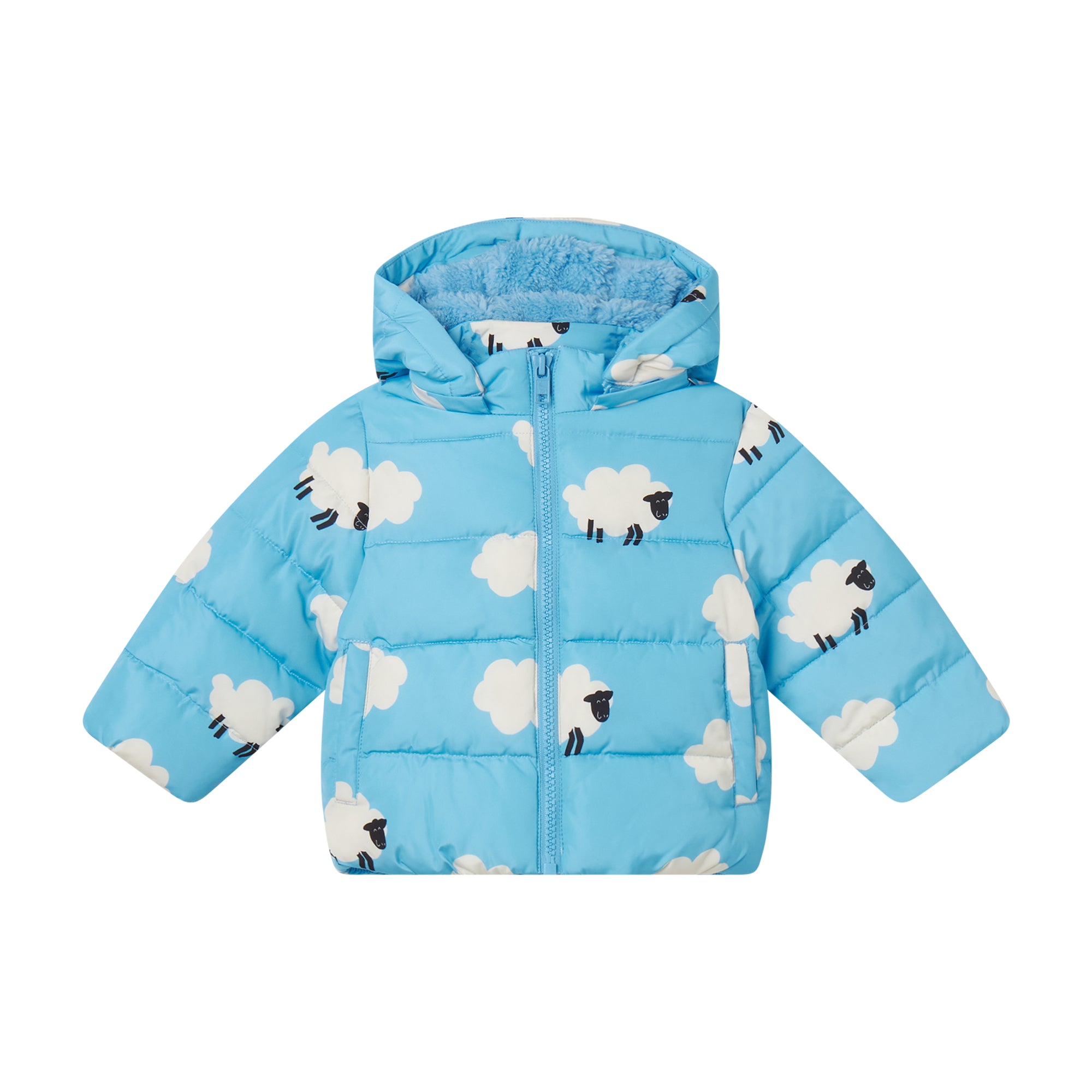 Baby Boys & Girls Light Blue Sheep Padded Jacket