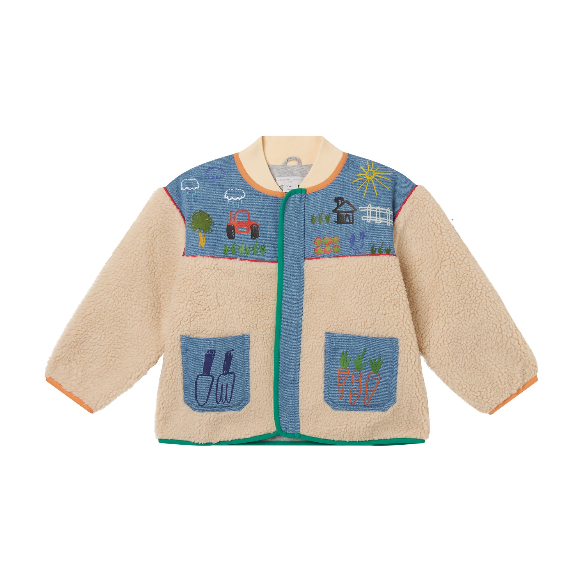 Boys Beige Sherpa Jacket