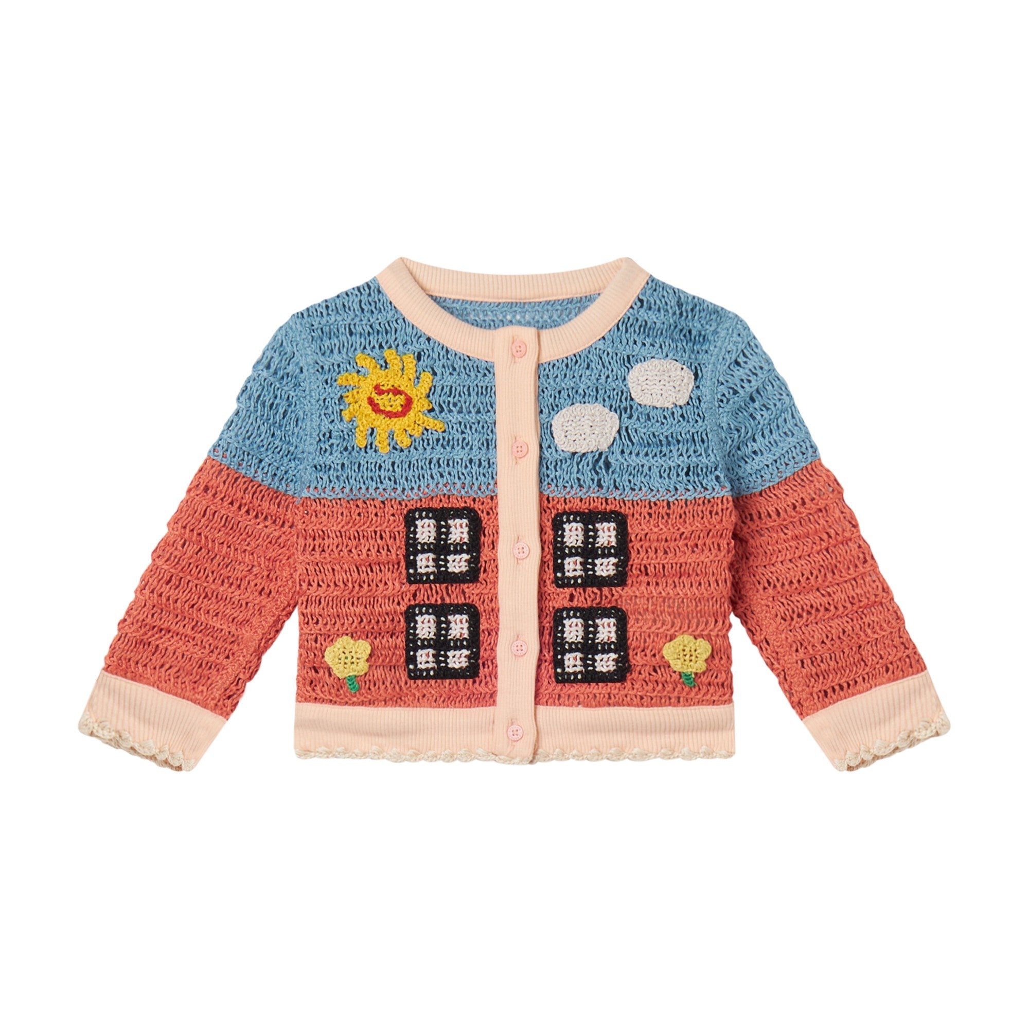 Baby Girls Multicolor Knit Cardigan