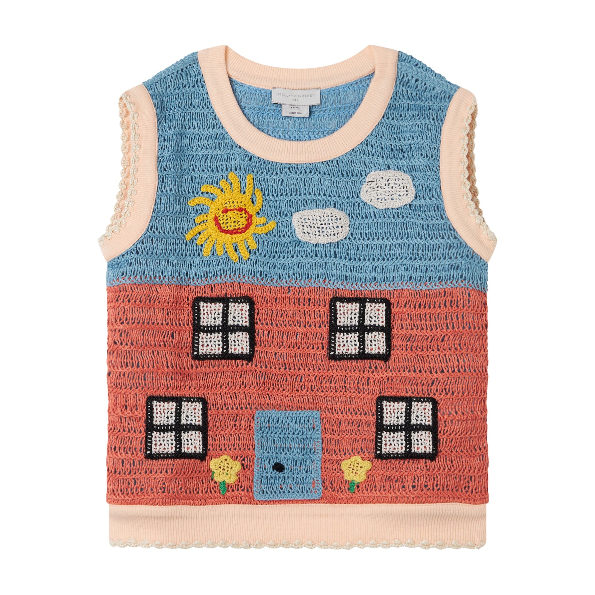 Girls Multicolor Knit Vest