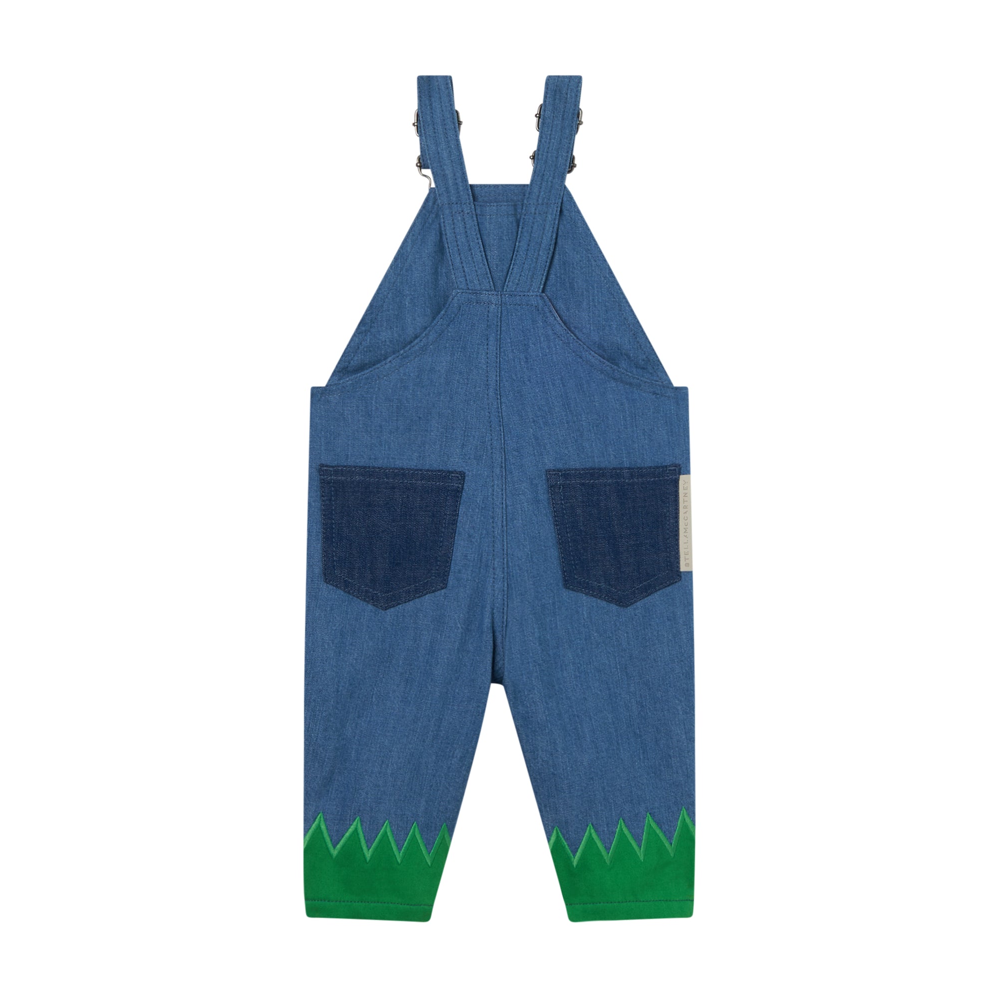 Baby Boys & Girls Blue Denim Strap Trousers