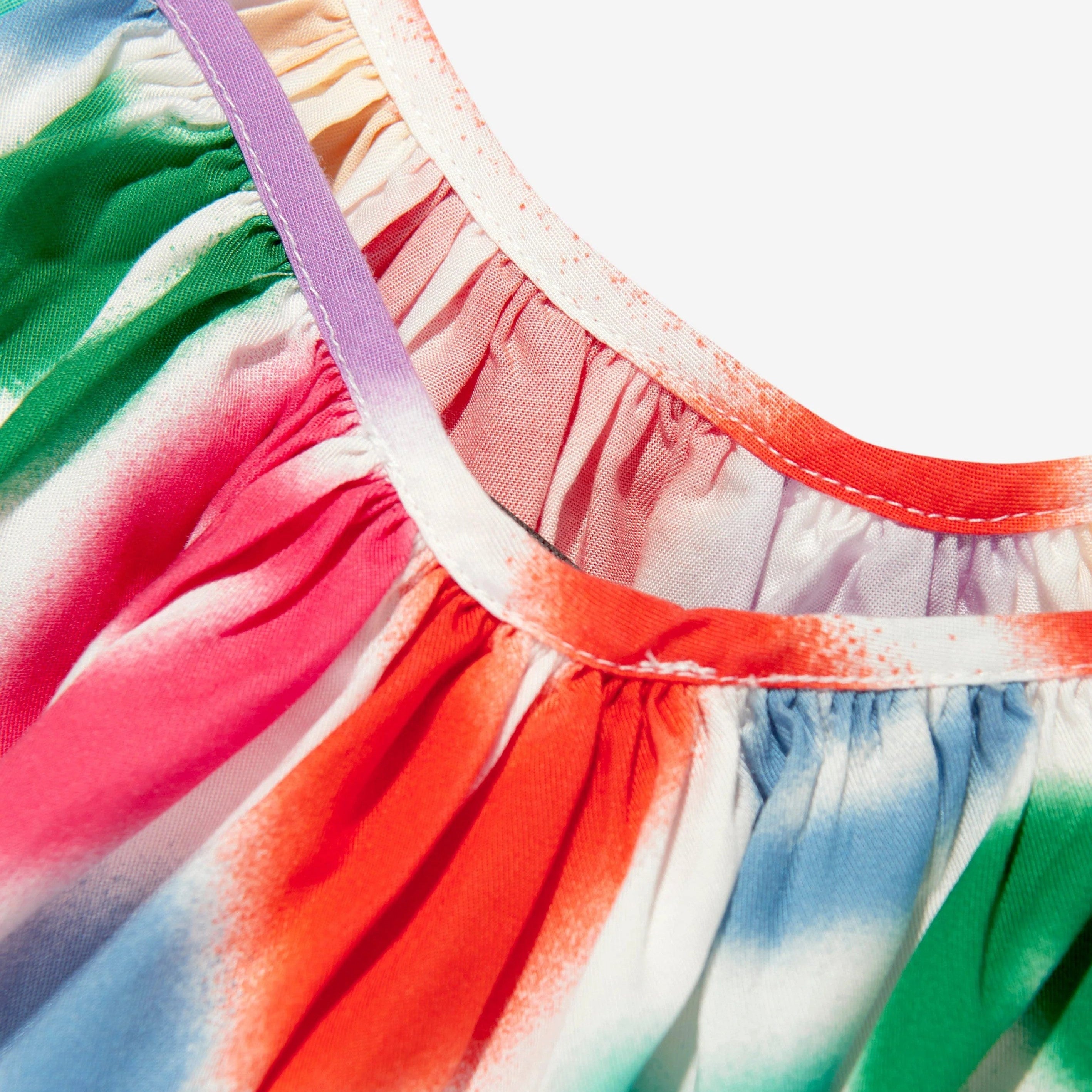 Girls Multicolor Heart Strap Dress