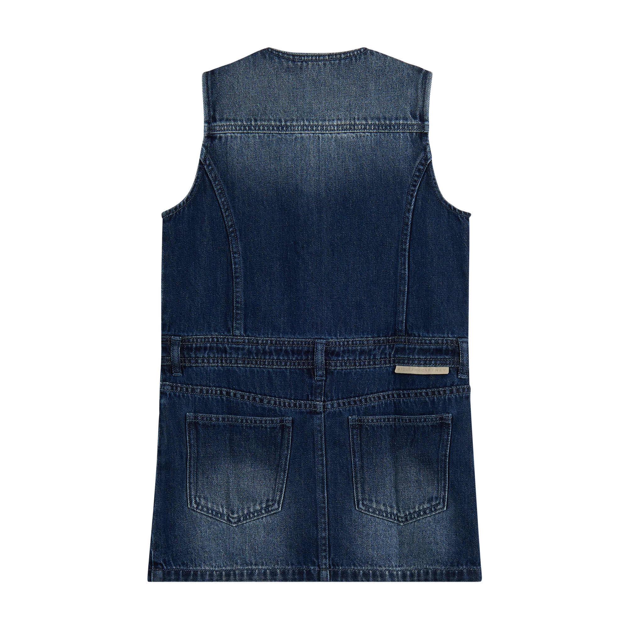 Girls Dark Blue Denim Dress