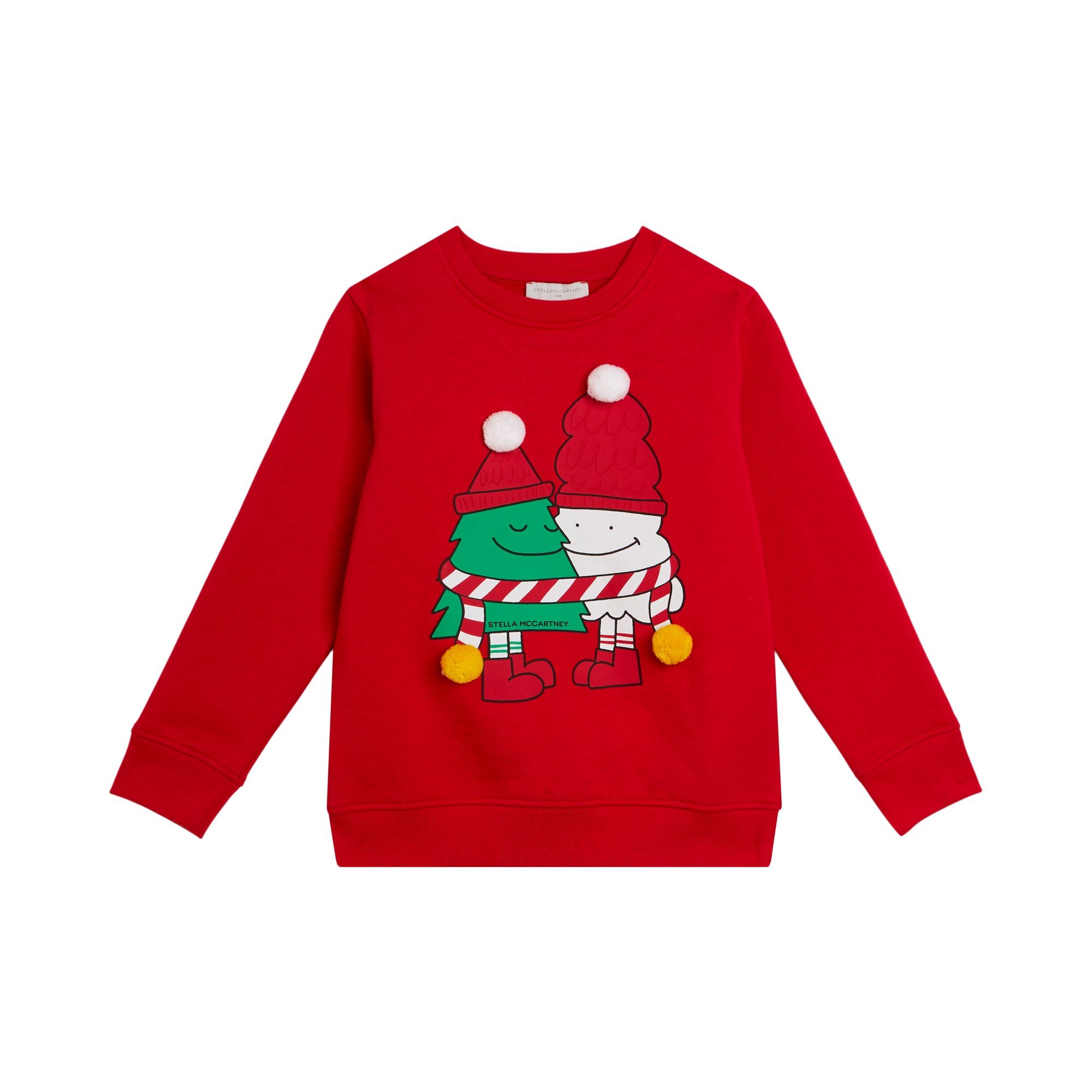 Boys Red Printed Cotton Sweatshirt