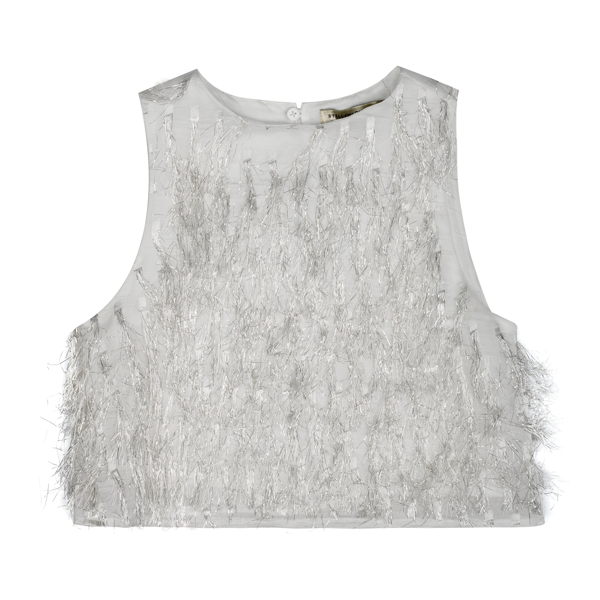 Girls Silver Tassel Vest