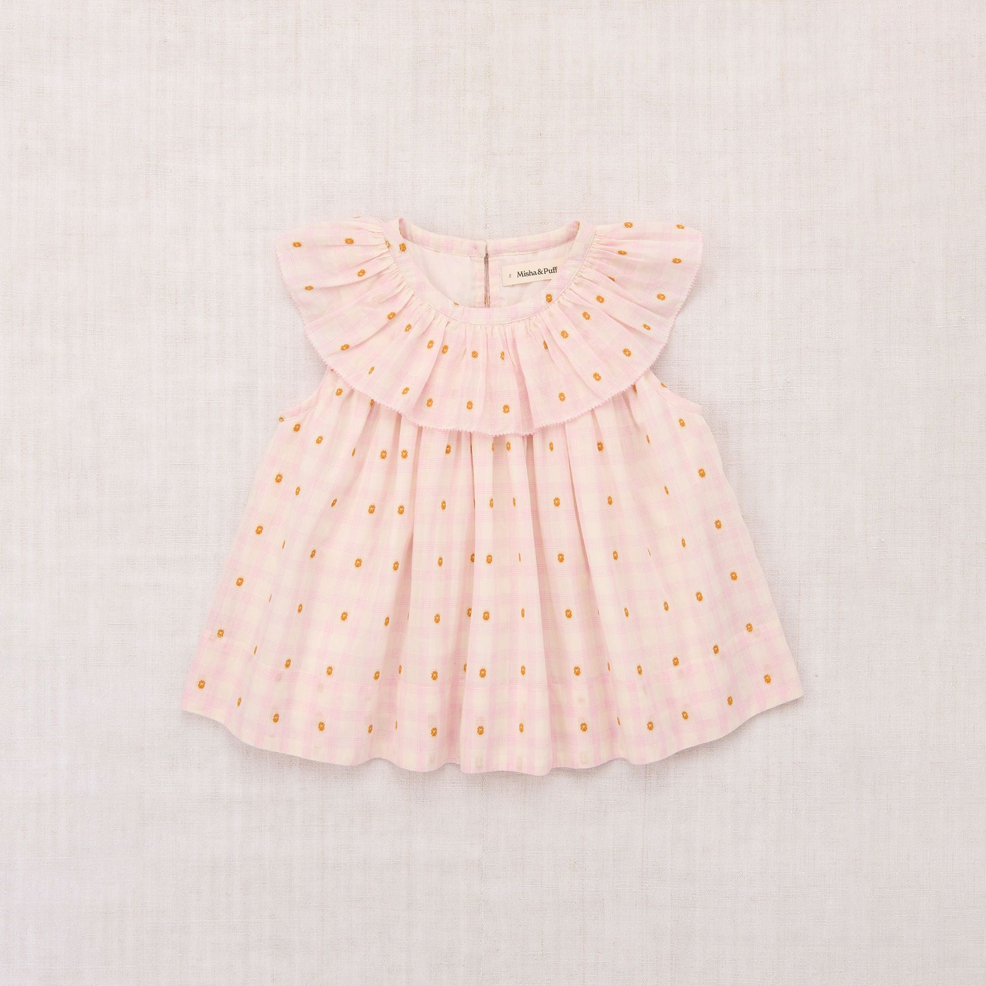Girls Light Pink Floral Cotton Top