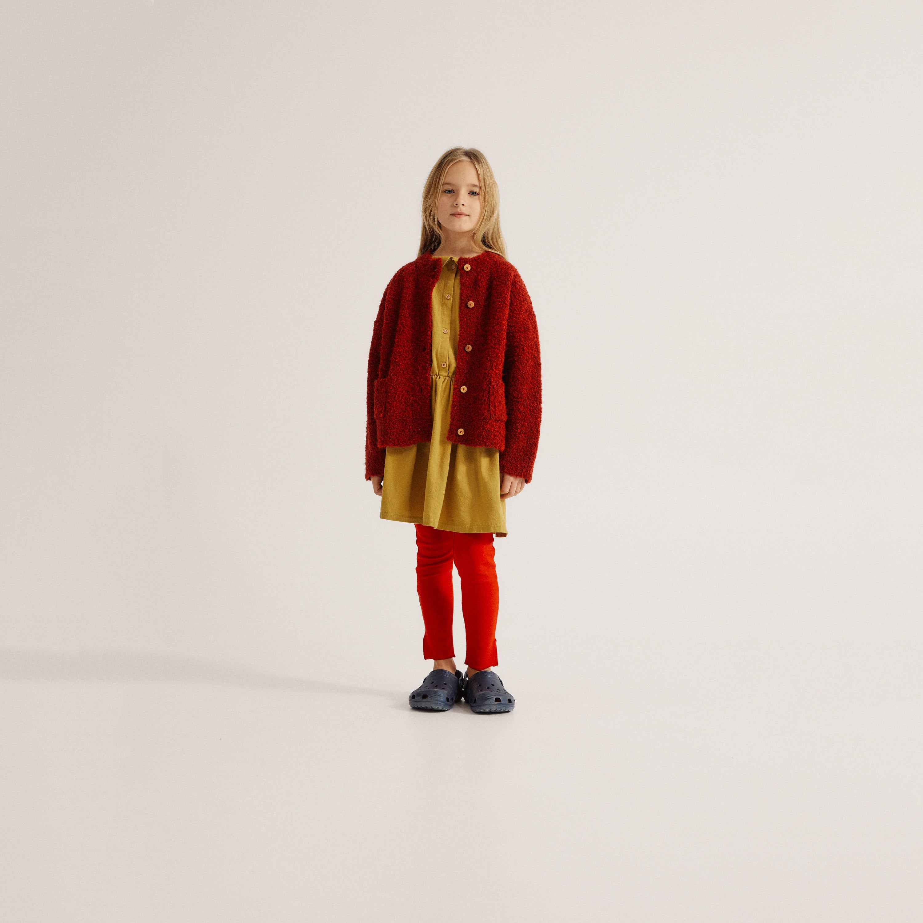 Boys & Girls Red Knit Cardigan