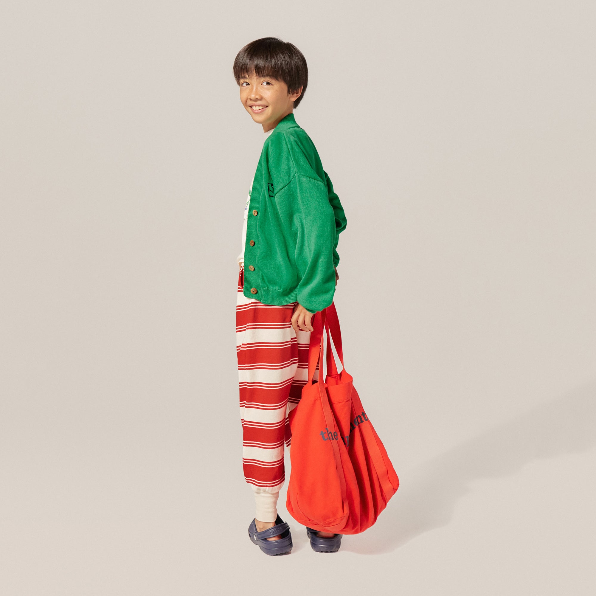 Boys & Girls Red Stripes Cotton Trousers