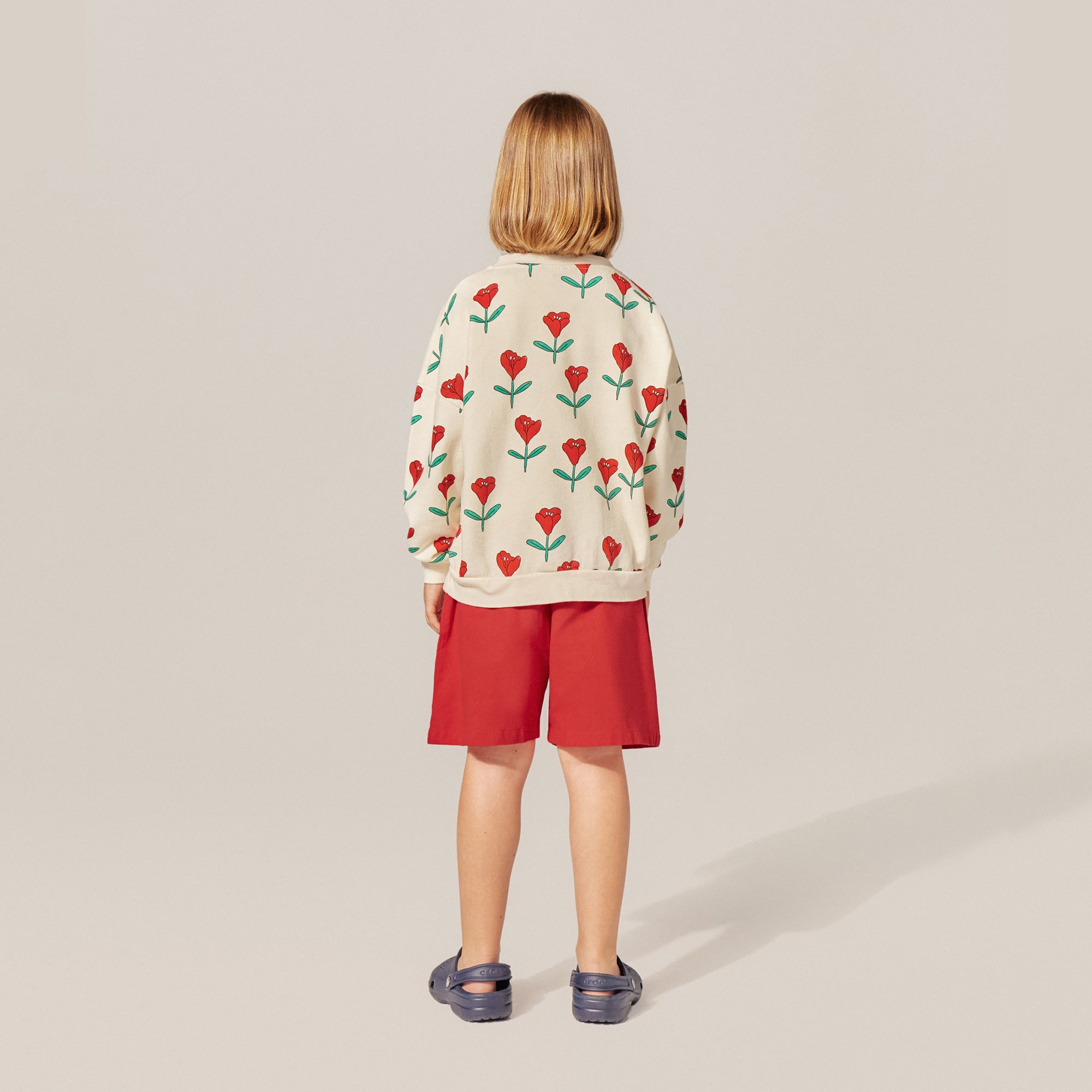 Boys & Girls Red Cotton Shorts