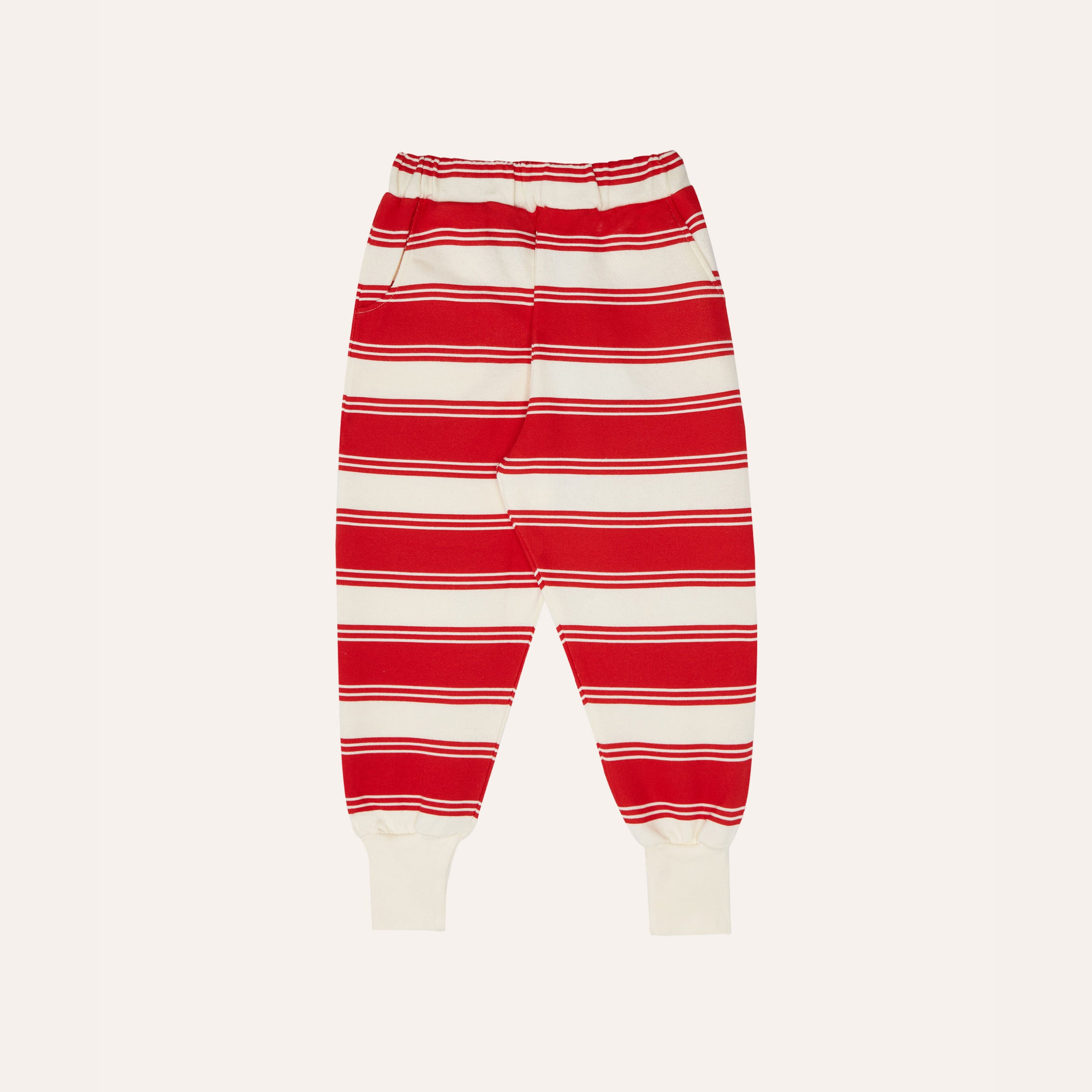 Boys & Girls Red Stripes Cotton Trousers