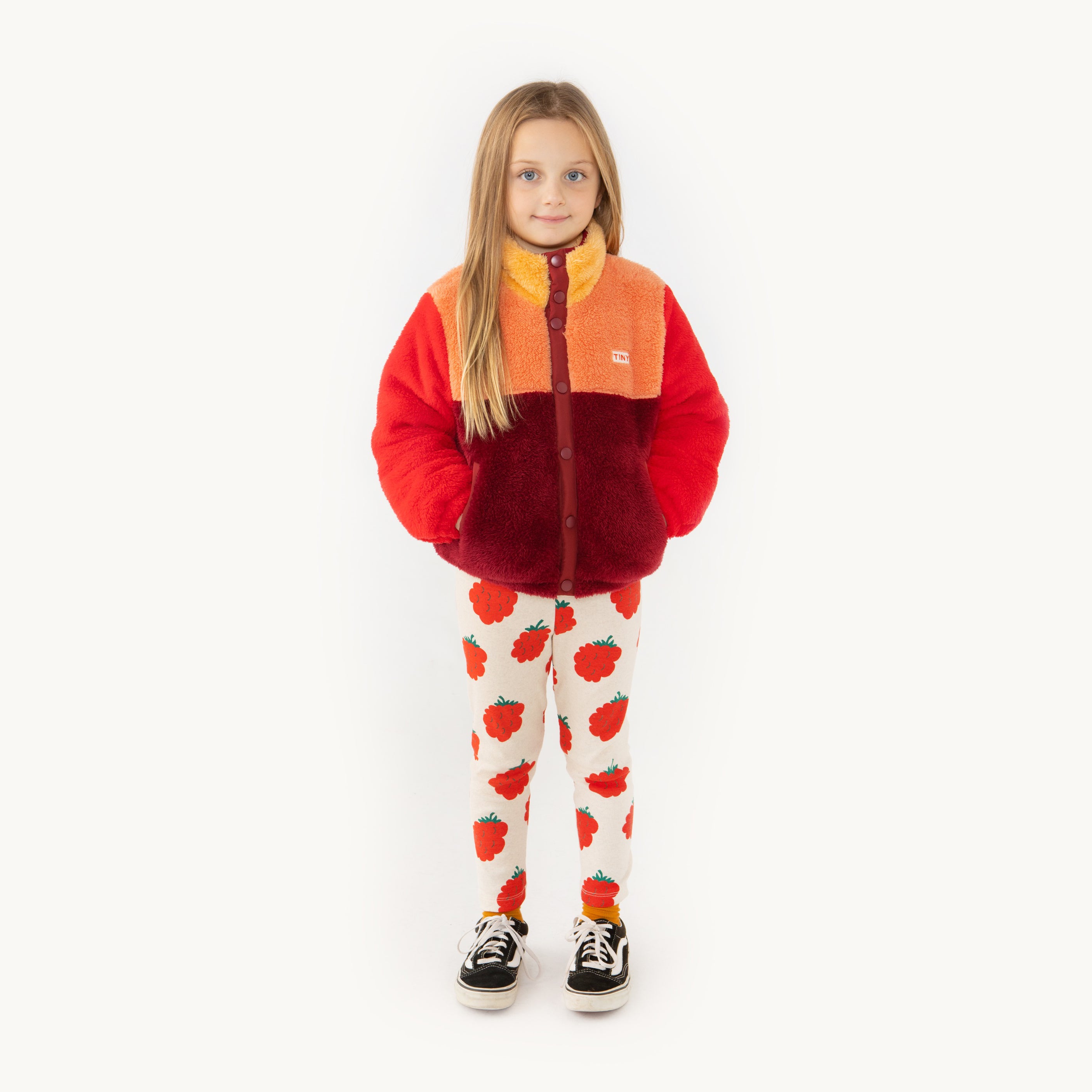 Boys & Girls White Printed Cotton Leggings