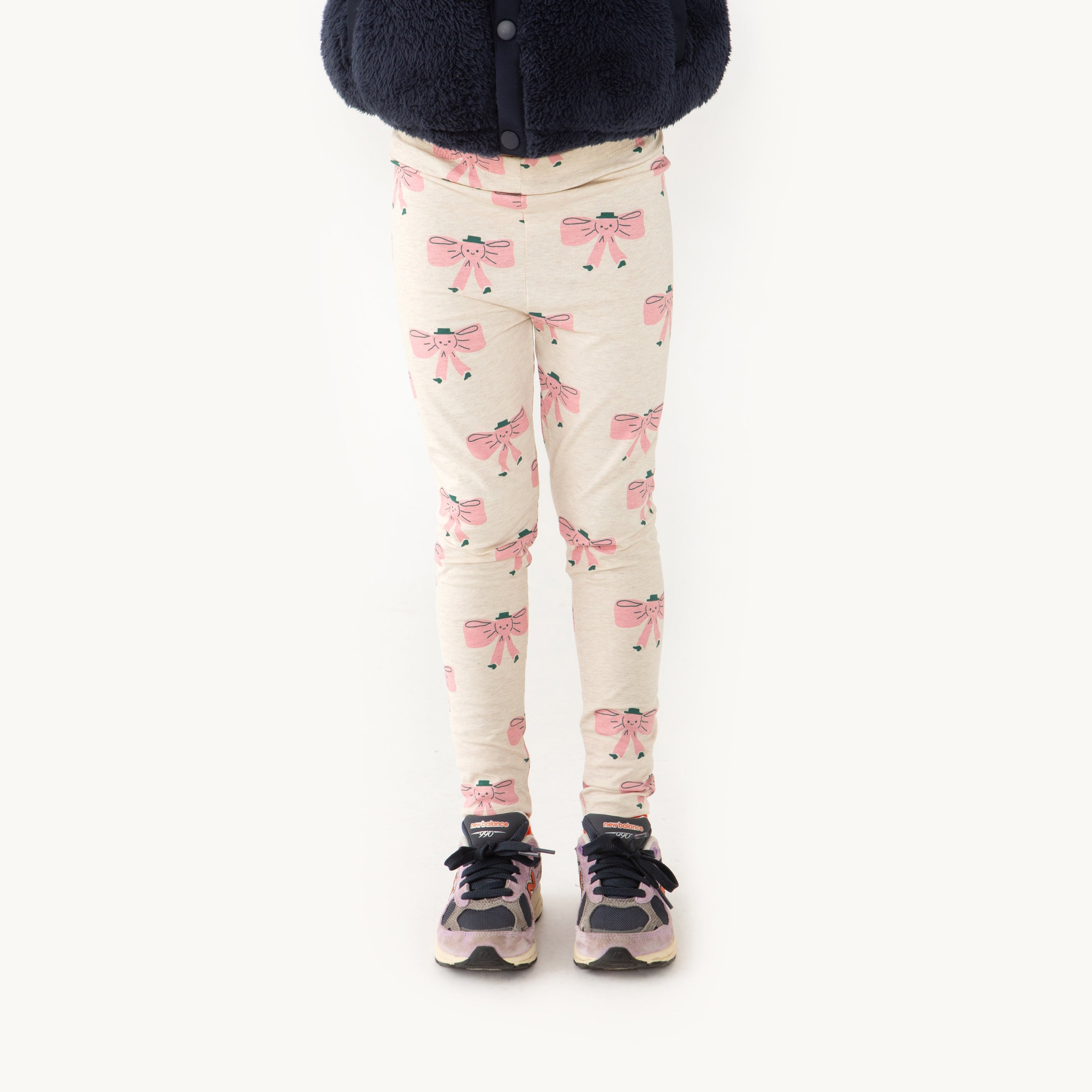 Boys & Girls Beige Printed Cotton Leggings