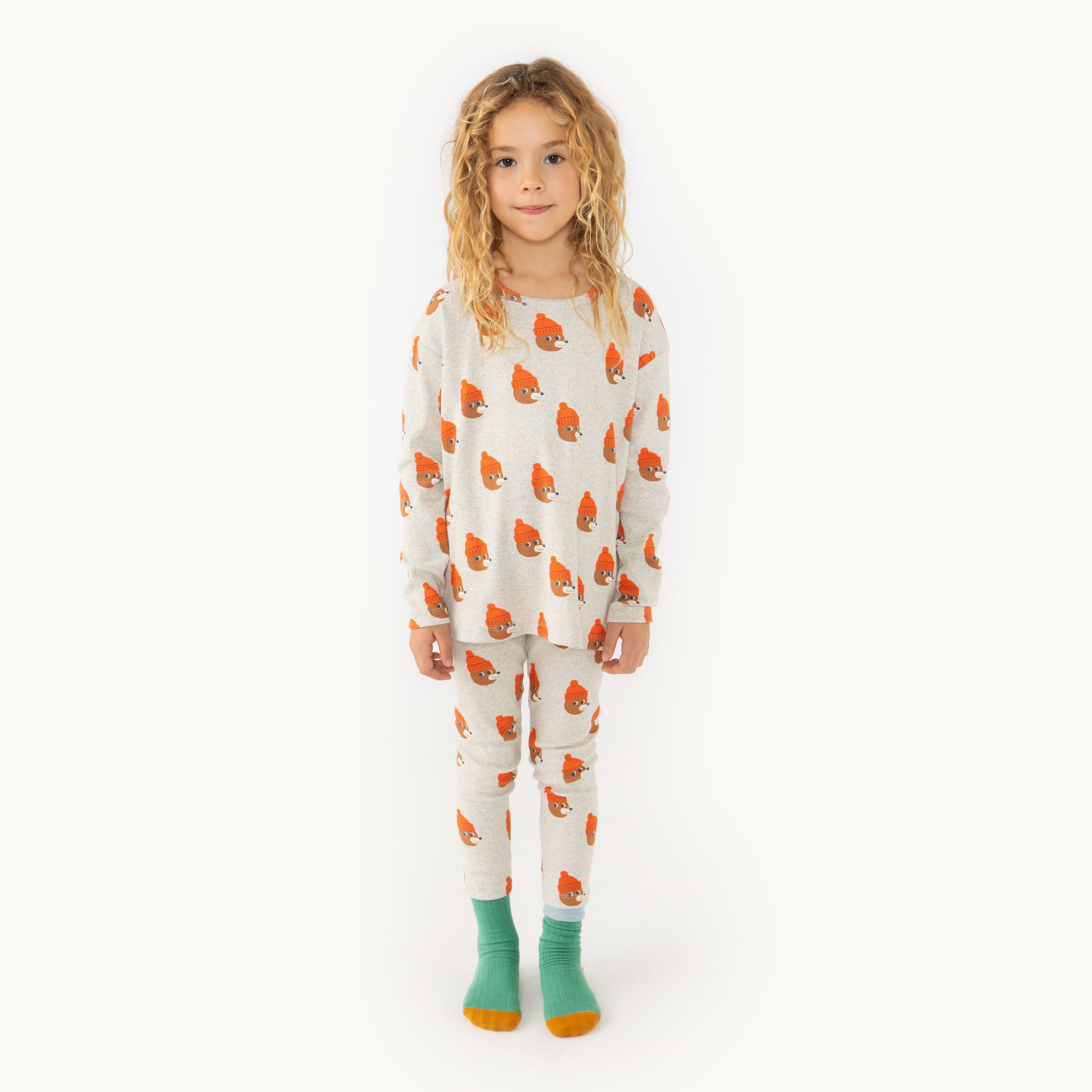 Boys & Girls Grey Printed Cotton Leggings